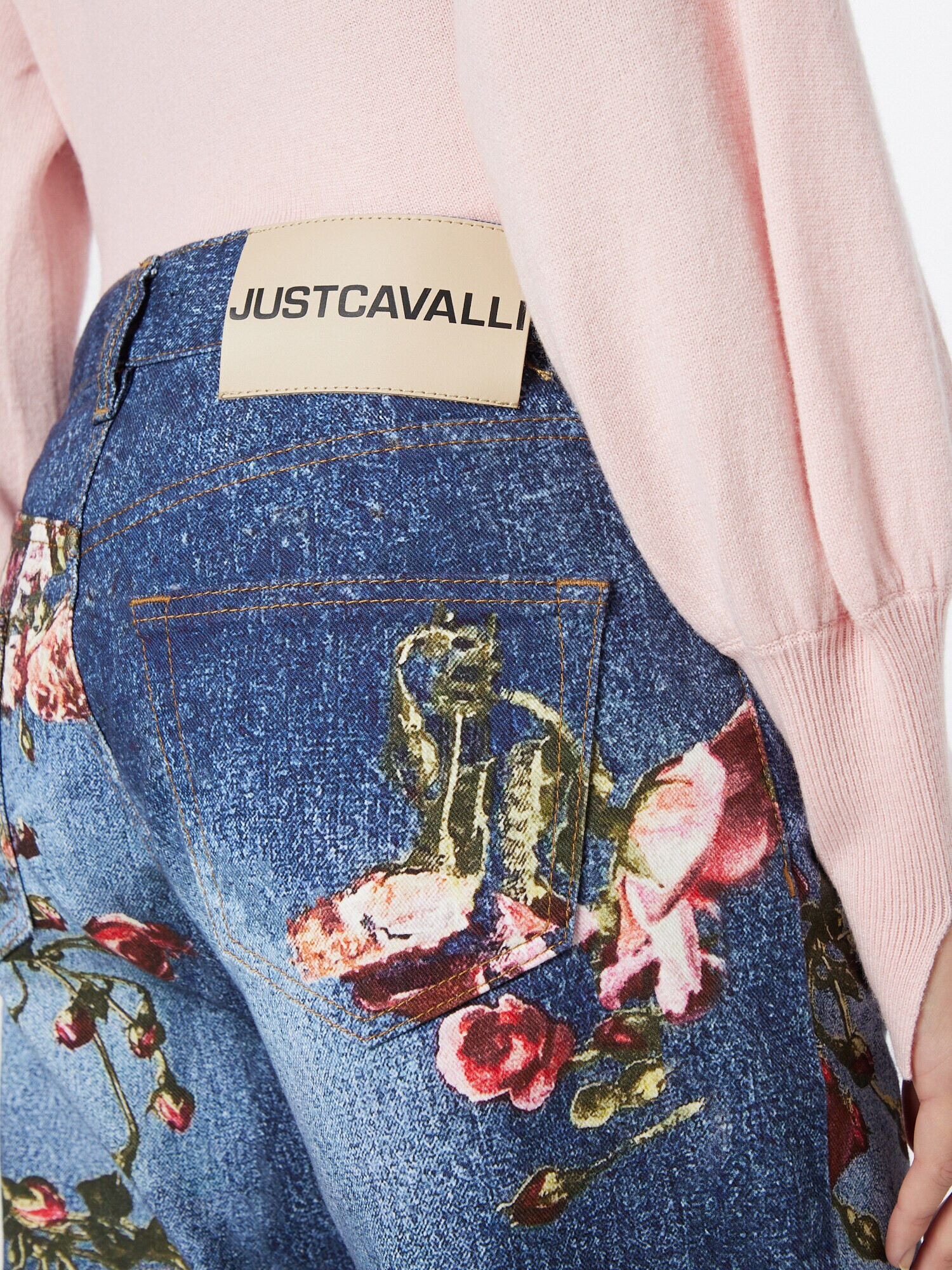 Just Cavalli Jeans albastru / albastru denim / verde / roșu - Pled.ro