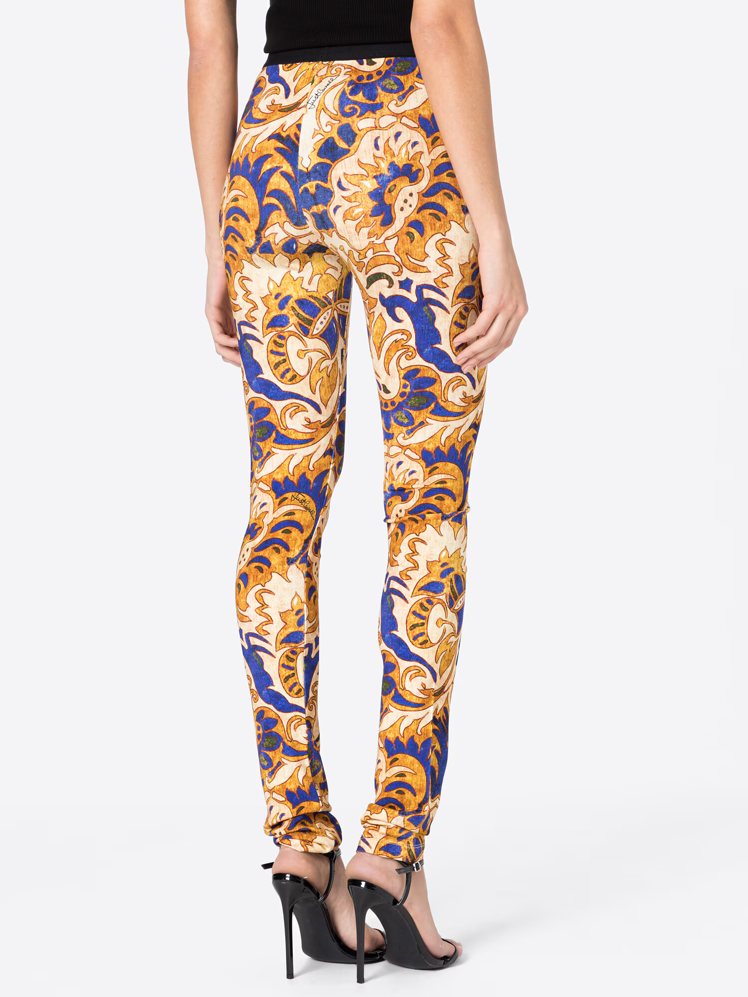 Just Cavalli Leggings bej / albastru / auriu / negru - Pled.ro