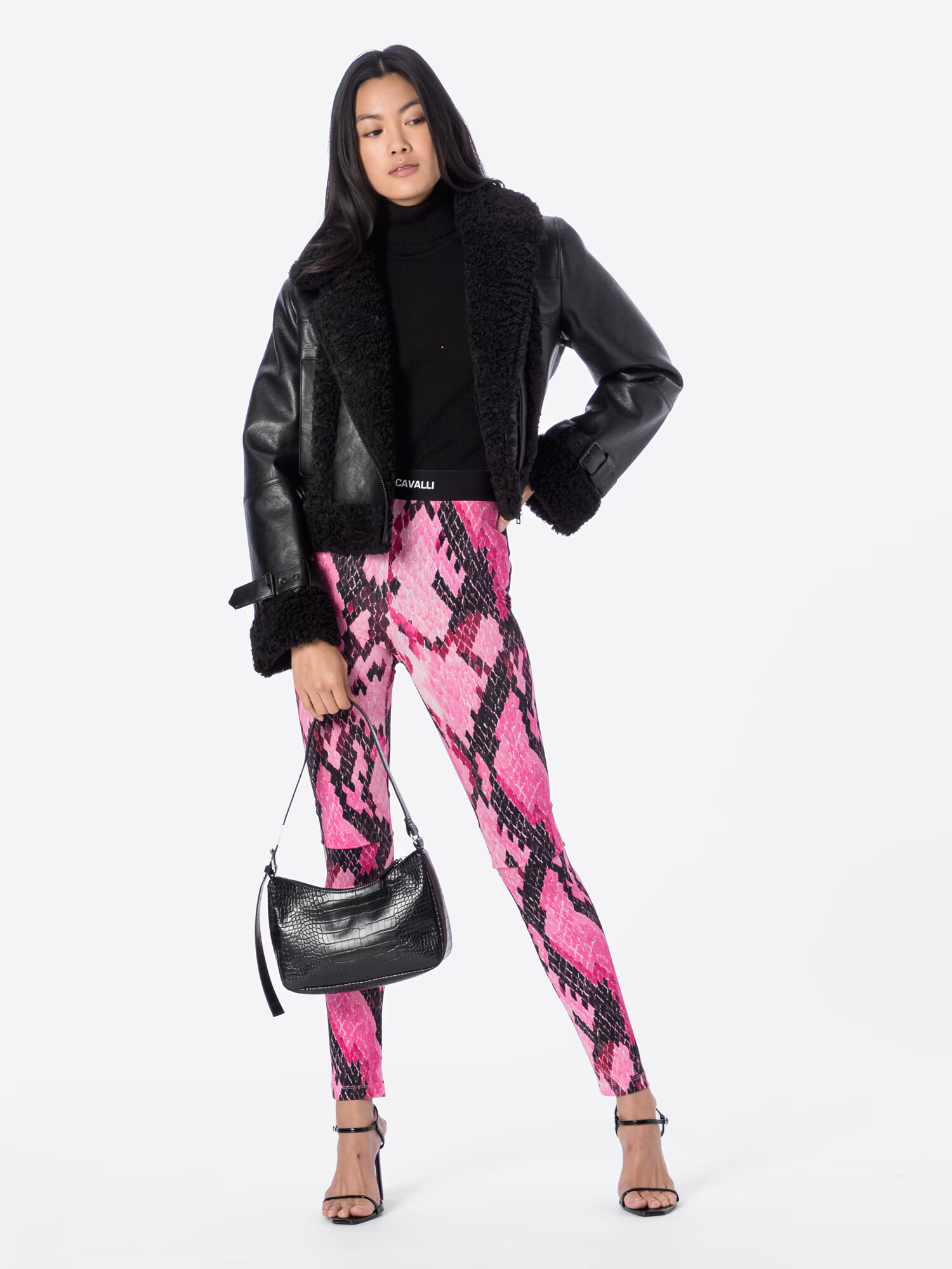 Just Cavalli Leggings mai multe culori / fucsia - Pled.ro