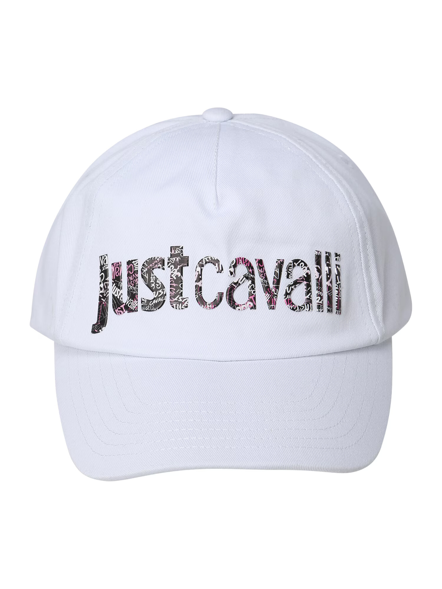 Just Cavalli Șapcă roz / negru / alb - Pled.ro