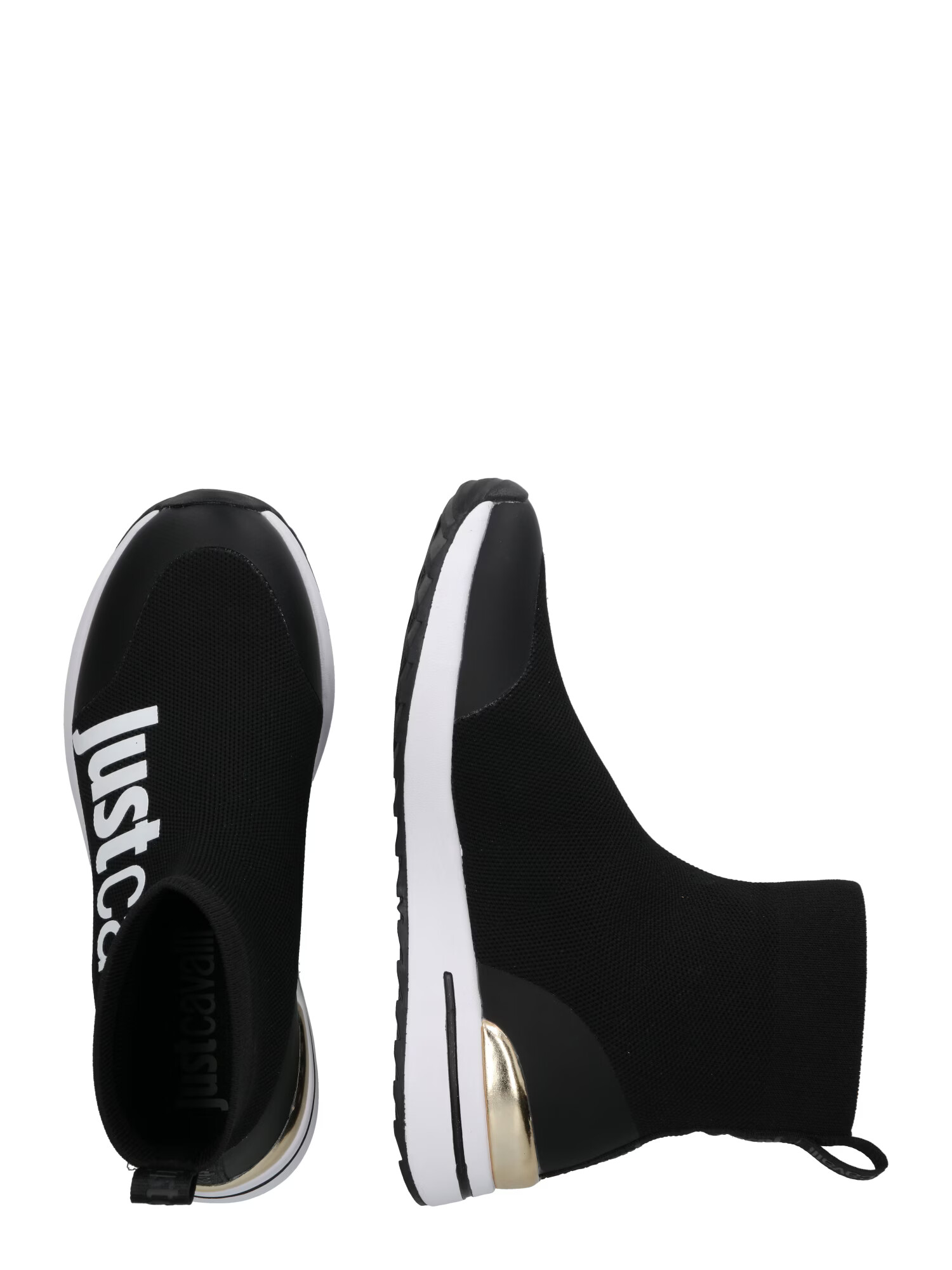 Just Cavalli Sneaker înalt auriu / negru / alb - Pled.ro