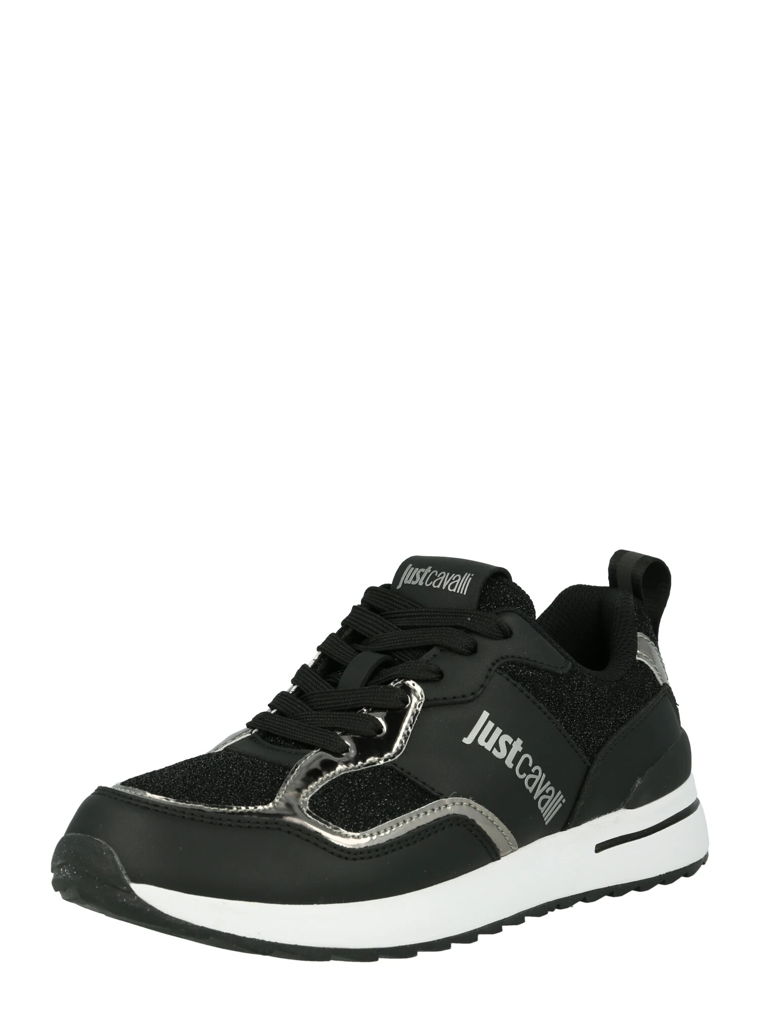 Just Cavalli Sneaker low 'ACTION' gri argintiu / negru - Pled.ro