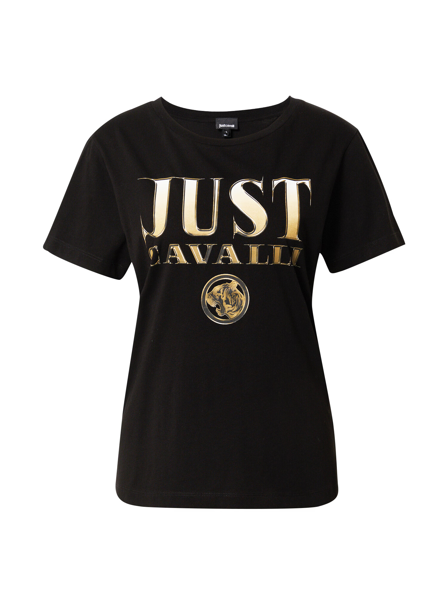 Just Cavalli Tricou alb kitt / nisipiu / negru - Pled.ro