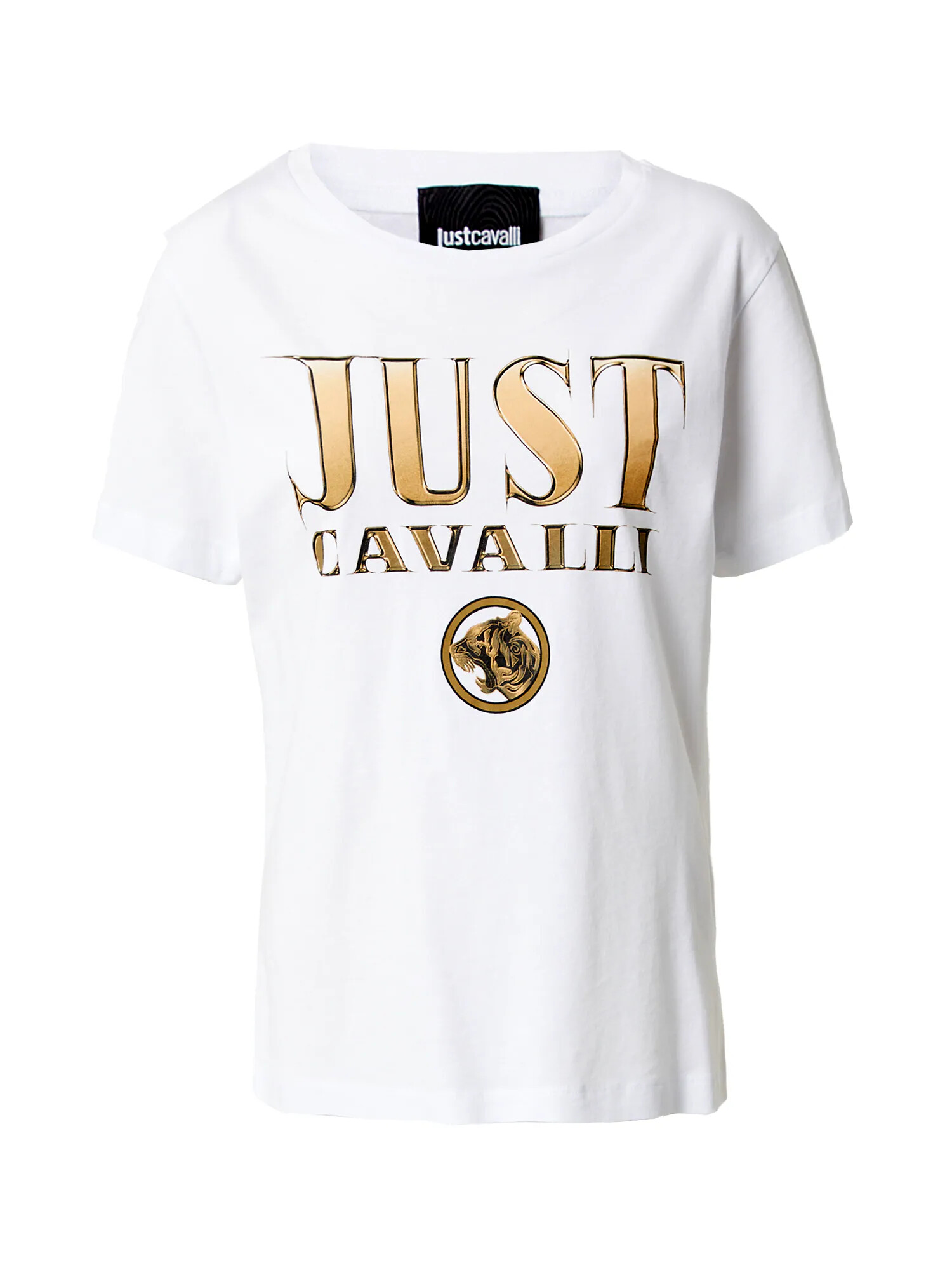 Just Cavalli Tricou auriu / alb - Pled.ro