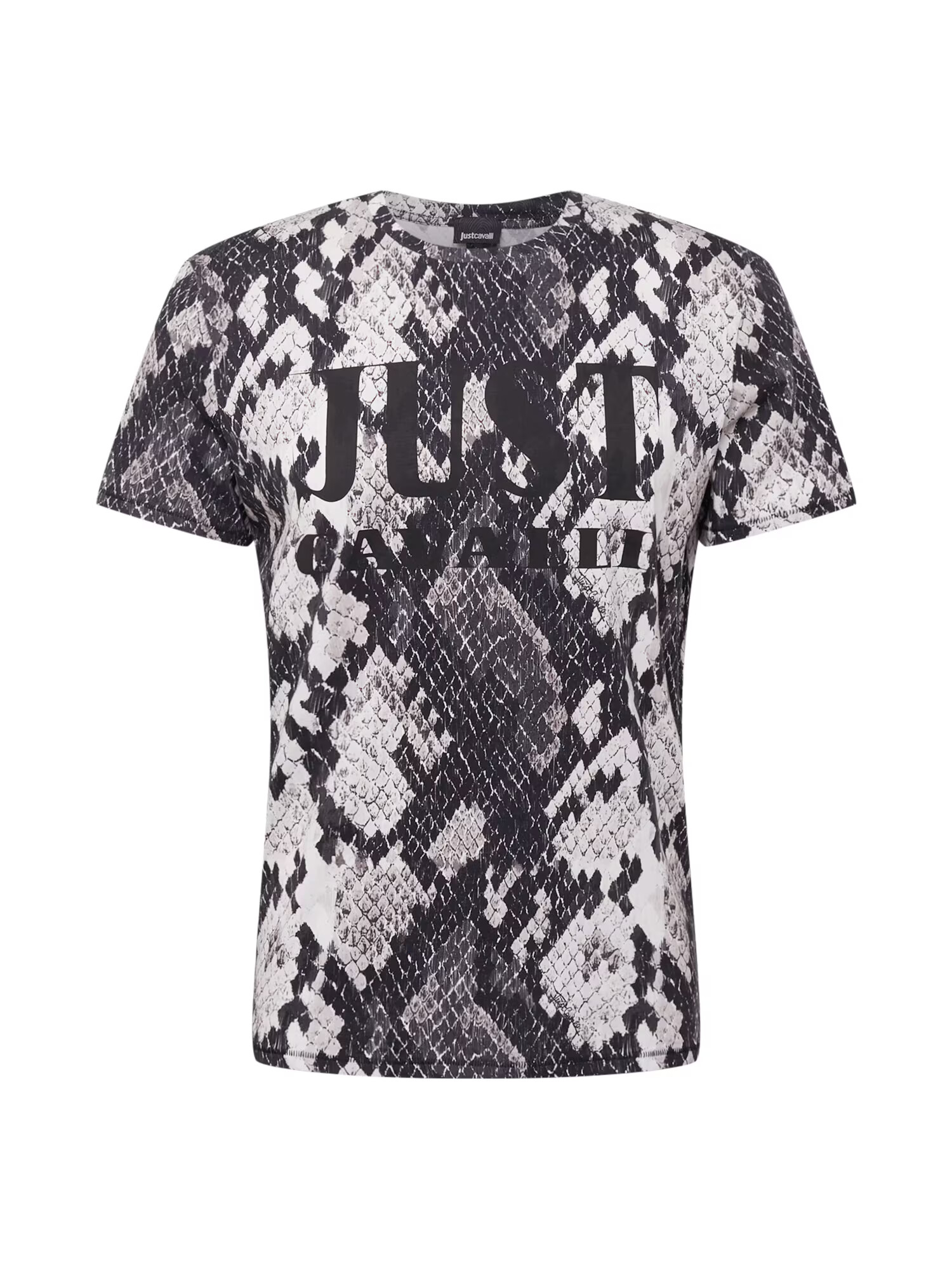 Just Cavalli Tricou gri închis / negru / alb - Pled.ro