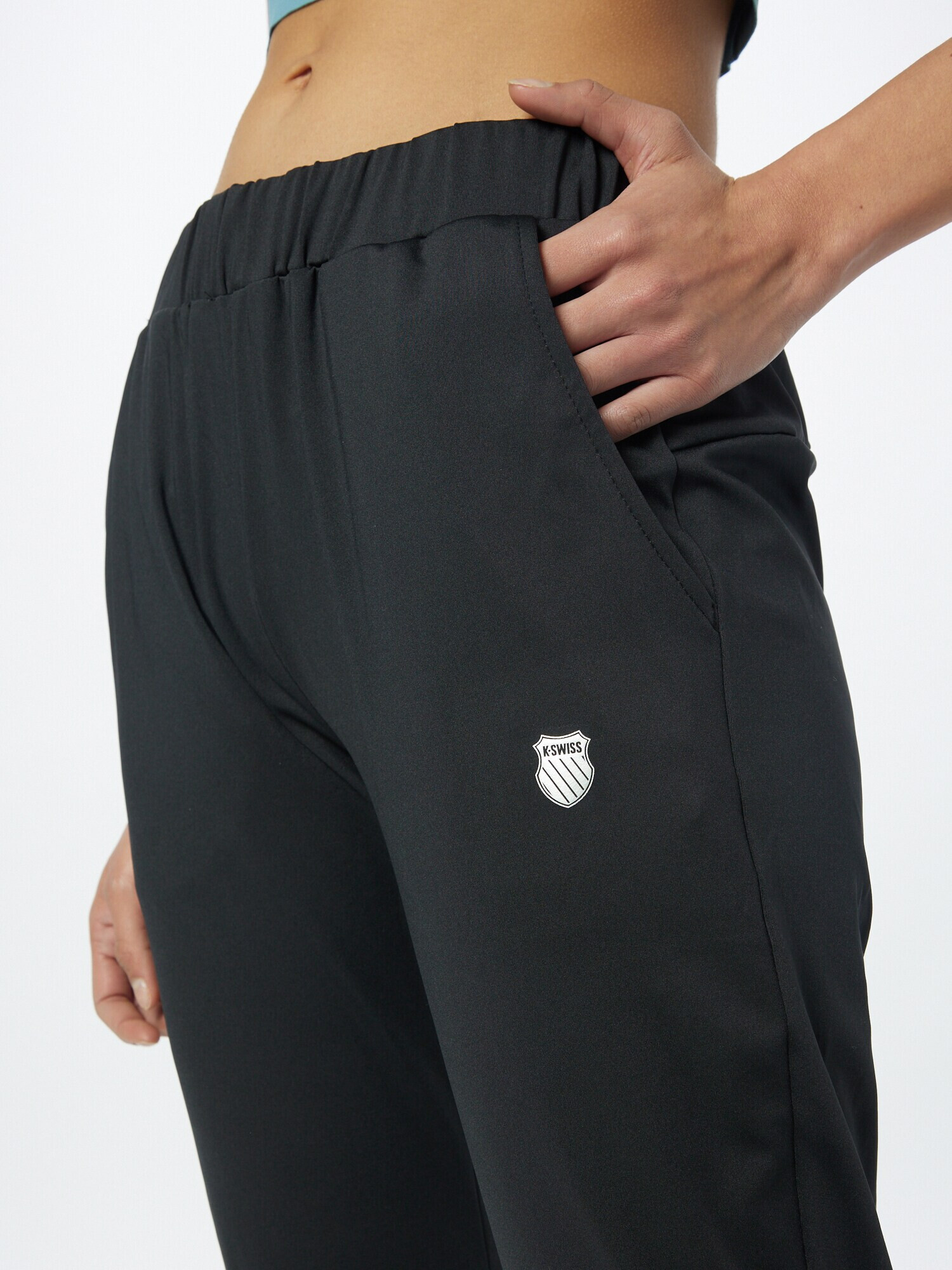 K-Swiss Performance Pantaloni sport 'HYPERCOURT' negru / alb - Pled.ro