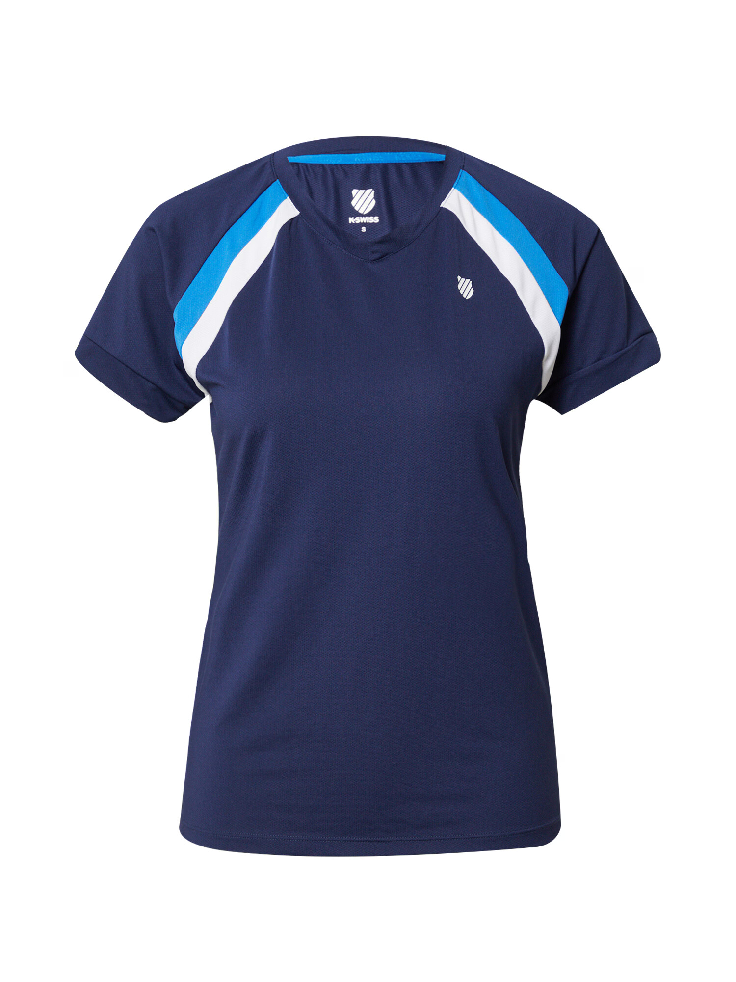 K-Swiss Performance Tricou funcțional bleumarin / azur / alb - Pled.ro