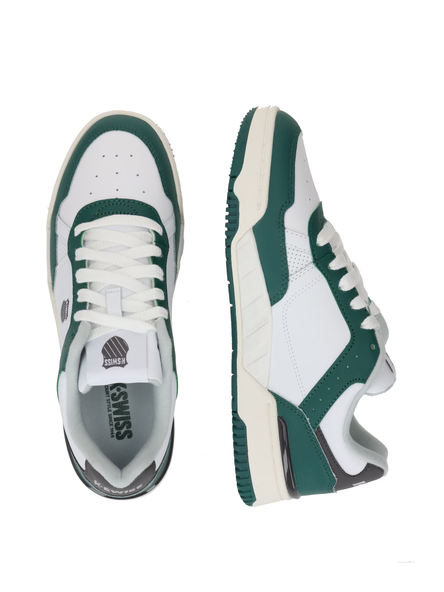 K-SWISS Sneaker low 'MATCH PRO' gri / verde smarald / alb - Pled.ro