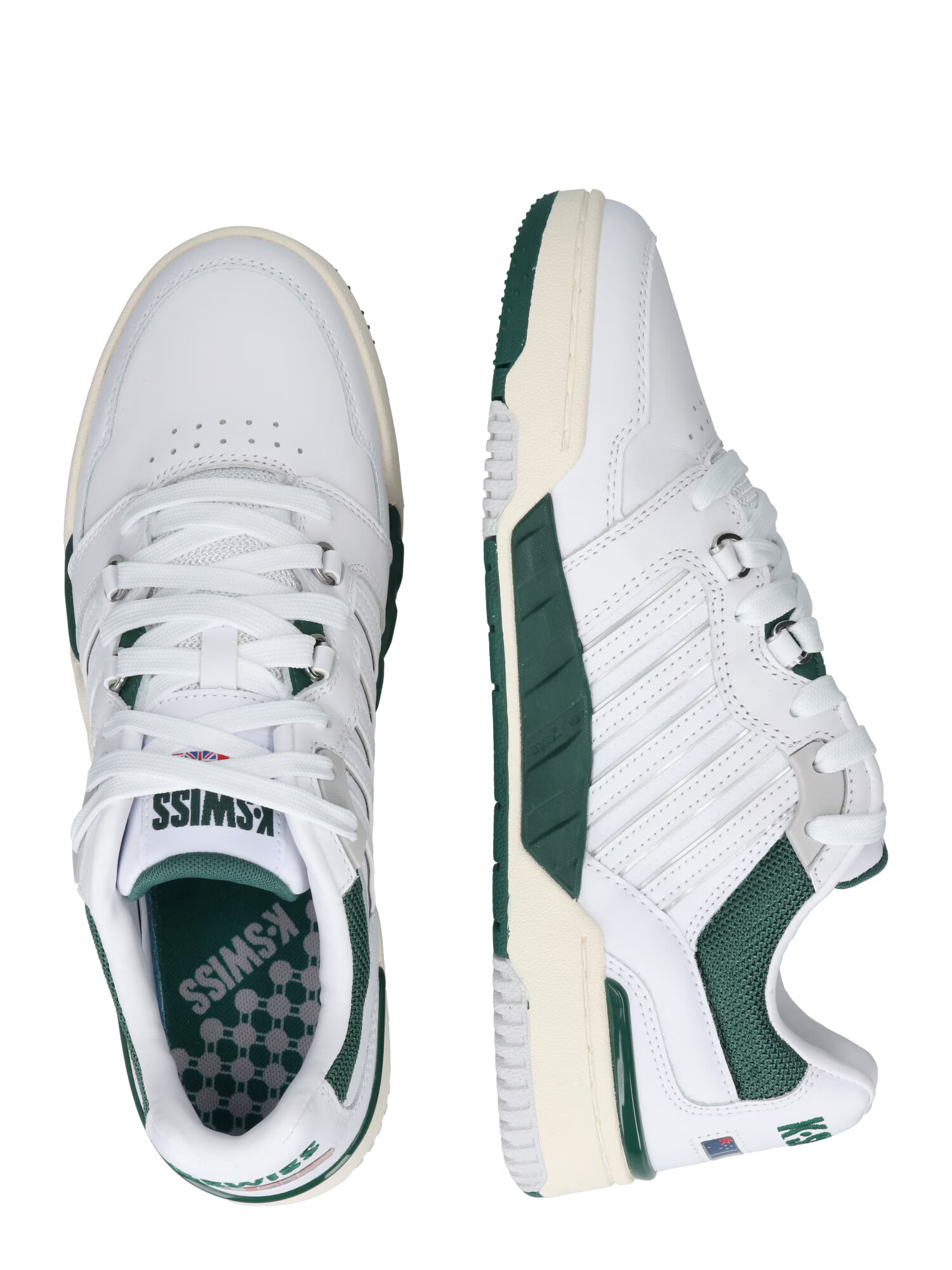 K-SWISS Sneaker low 'RIVAL' verde smarald / alb - Pled.ro