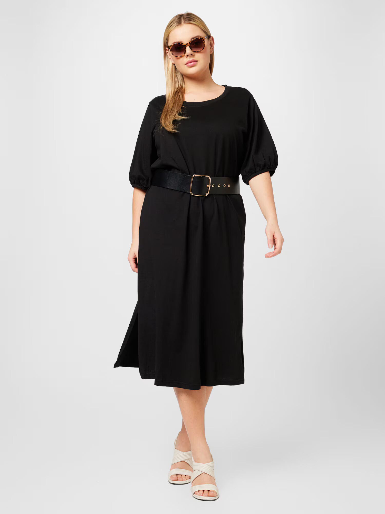 KAFFE CURVE Rochie 'Erna' negru - Pled.ro