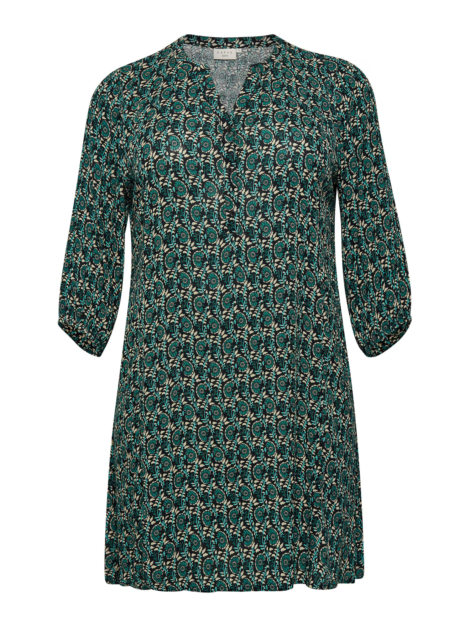 KAFFE CURVE Rochie 'Kerry' bej / verde / verde jad / negru - Pled.ro