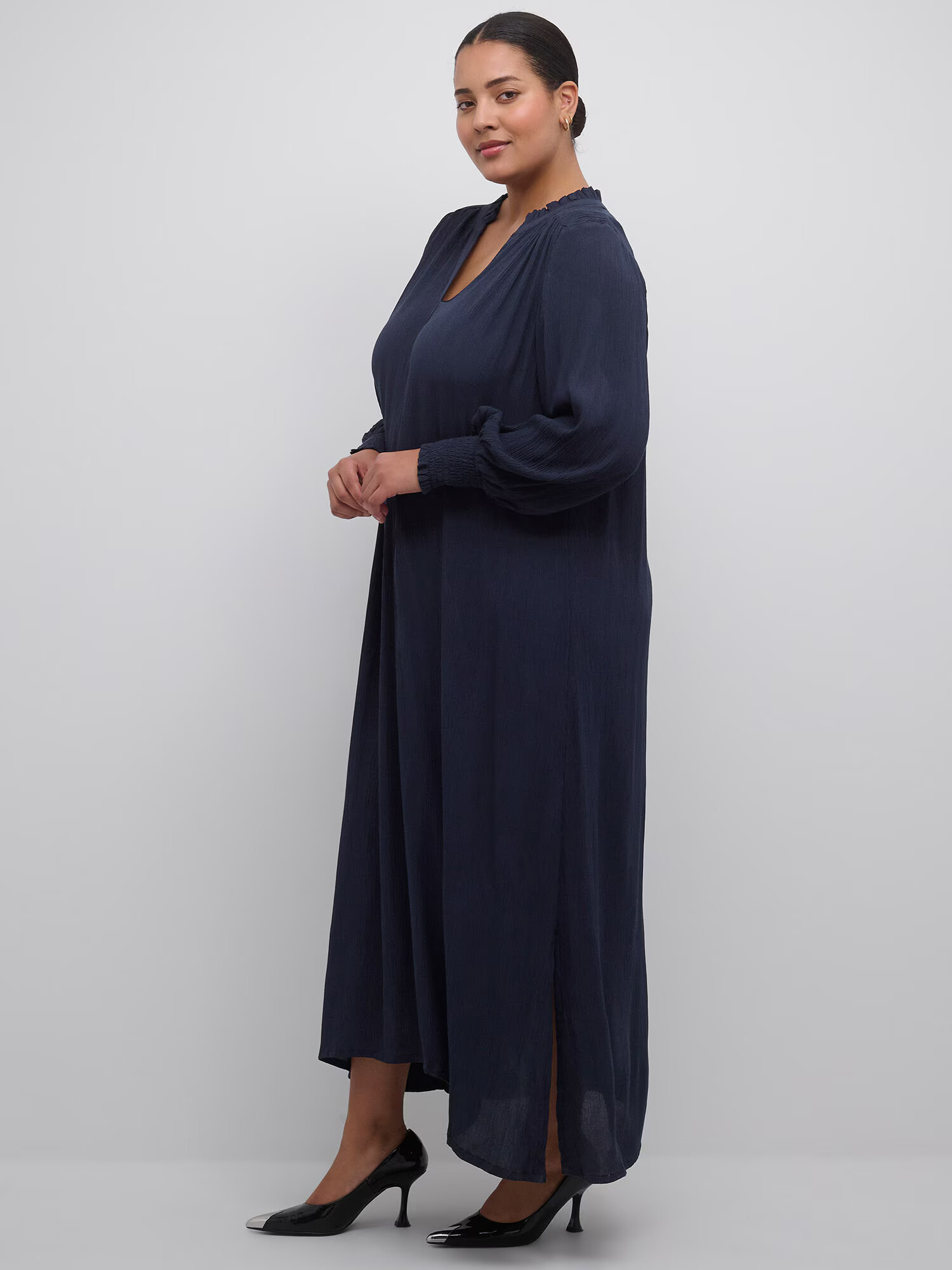 KAFFE CURVE Rochie 'Miriam' bleumarin - Pled.ro