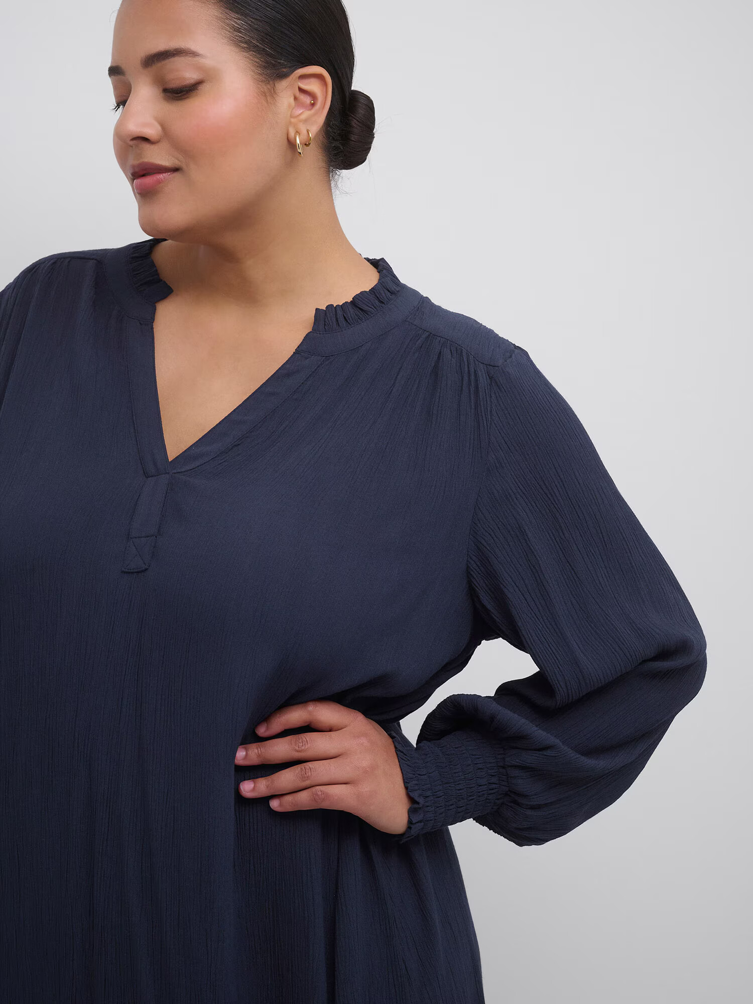 KAFFE CURVE Rochie 'Miriam' bleumarin - Pled.ro