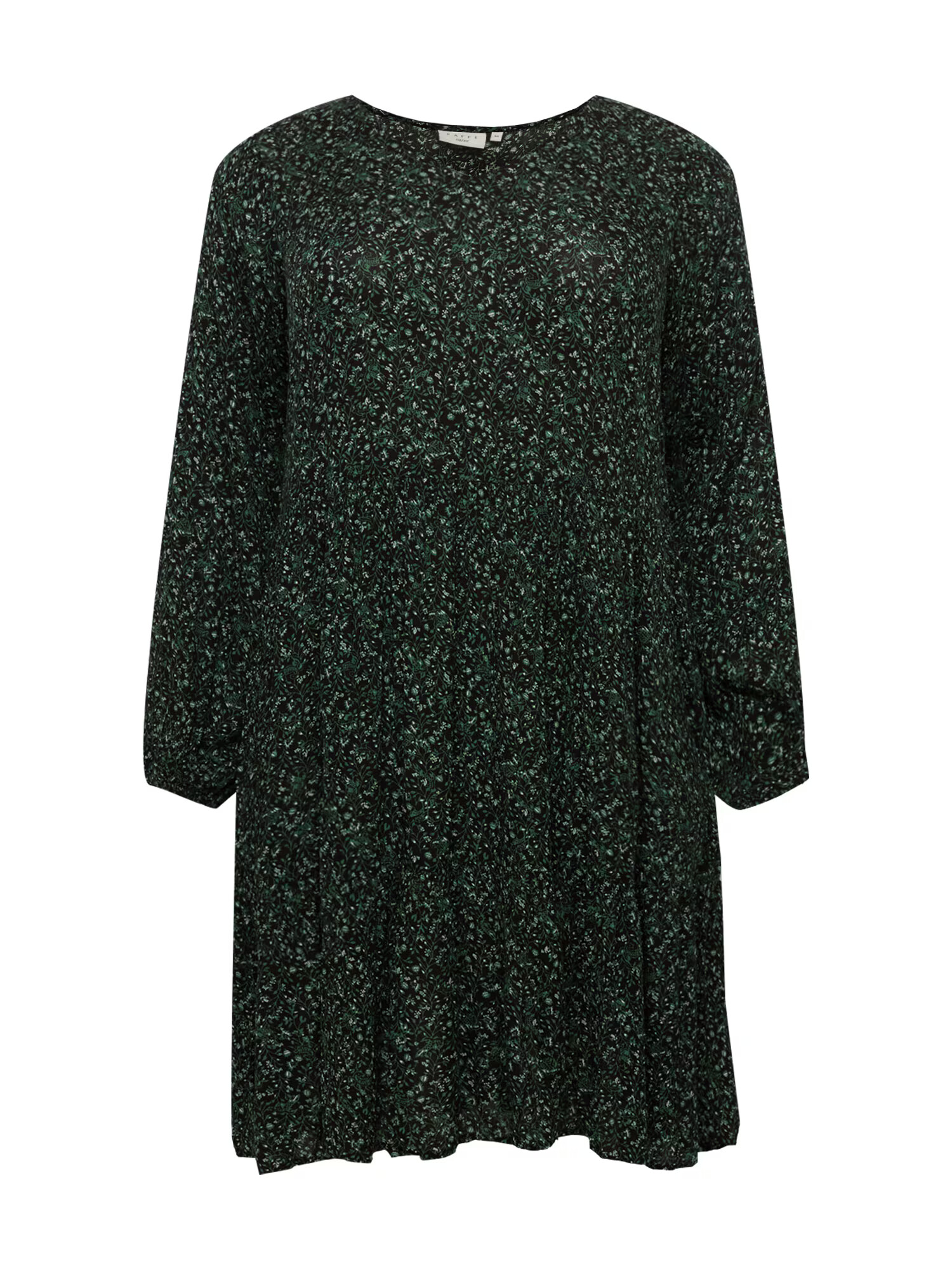 KAFFE CURVE Rochie verde / negru / alb - Pled.ro