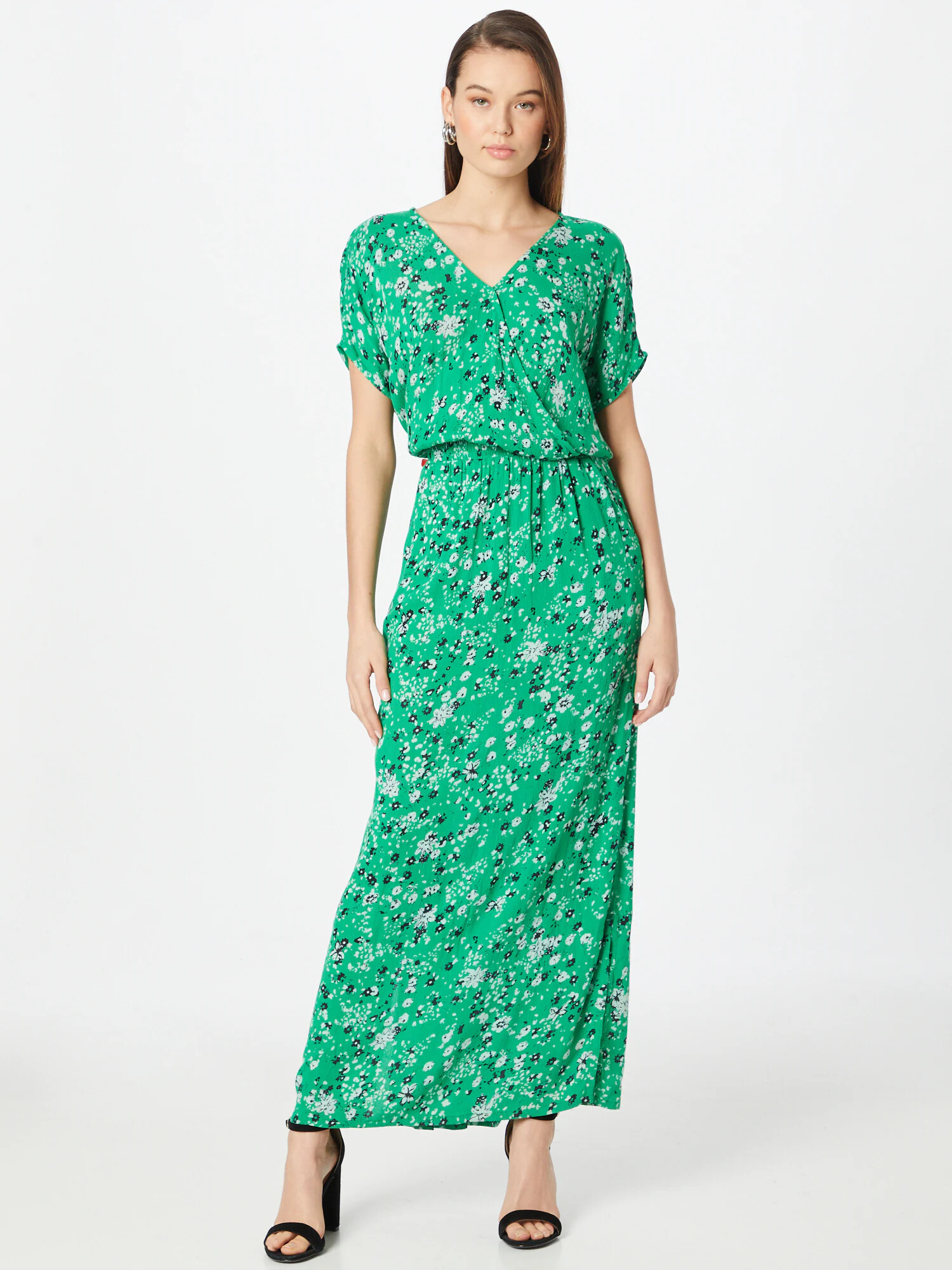 Kaffe Rochie de vară 'KAvilia Amber Maxi Dress' verde / negru / alb - Pled.ro