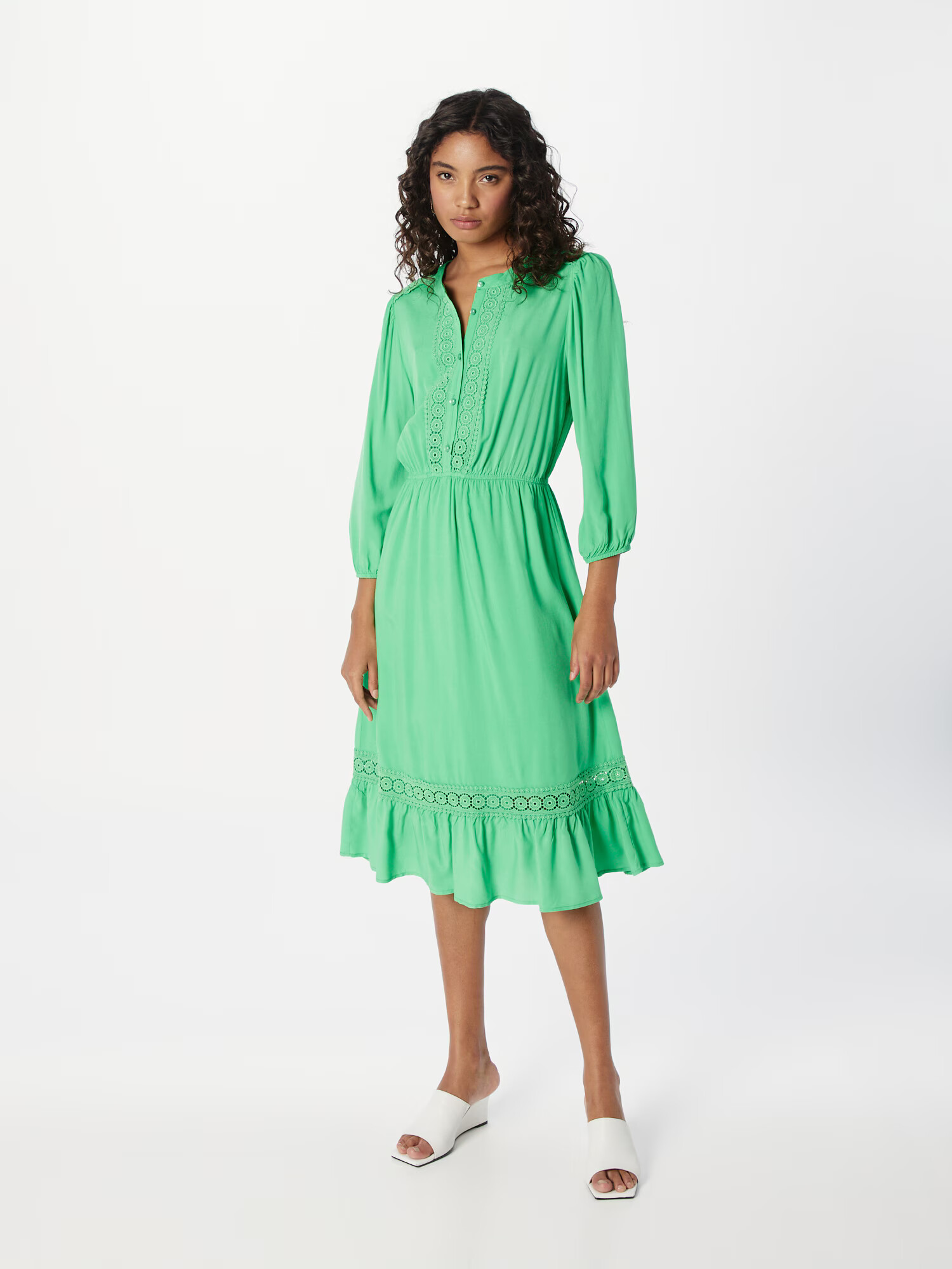 Kaffe Rochie 'Freya' verde kiwi - Pled.ro