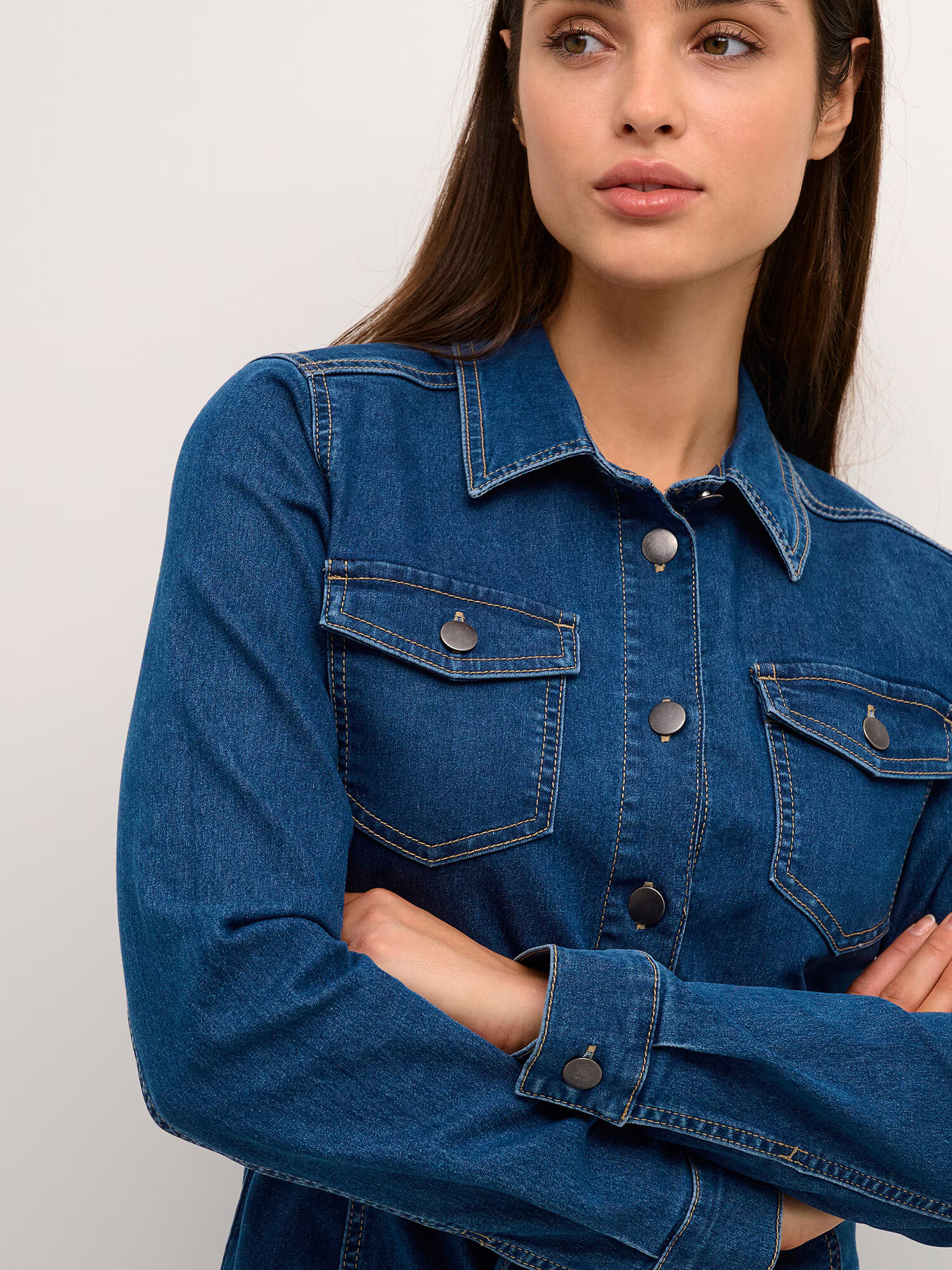 Kaffe Rochie tip bluză 'Vicky' albastru denim - Pled.ro