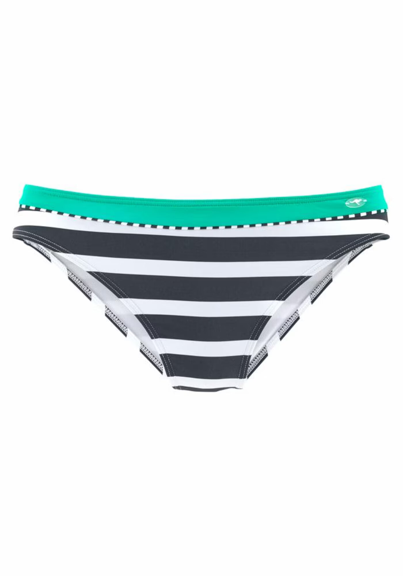 KangaROOS Slip costum de baie verde jad / negru / alb - Pled.ro