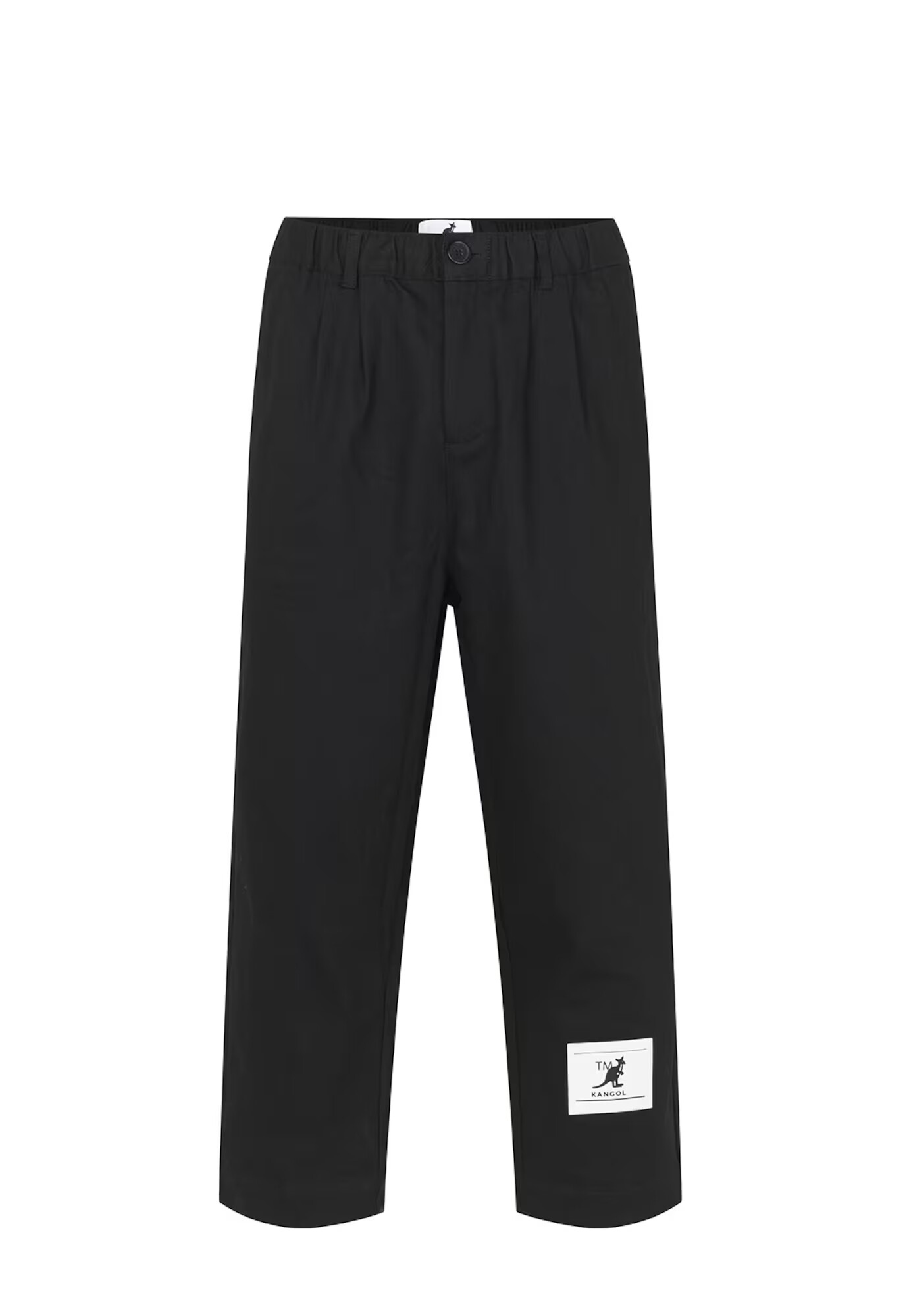 KANGOL Pantaloni cutați 'Gilbert' negru / alb - Pled.ro