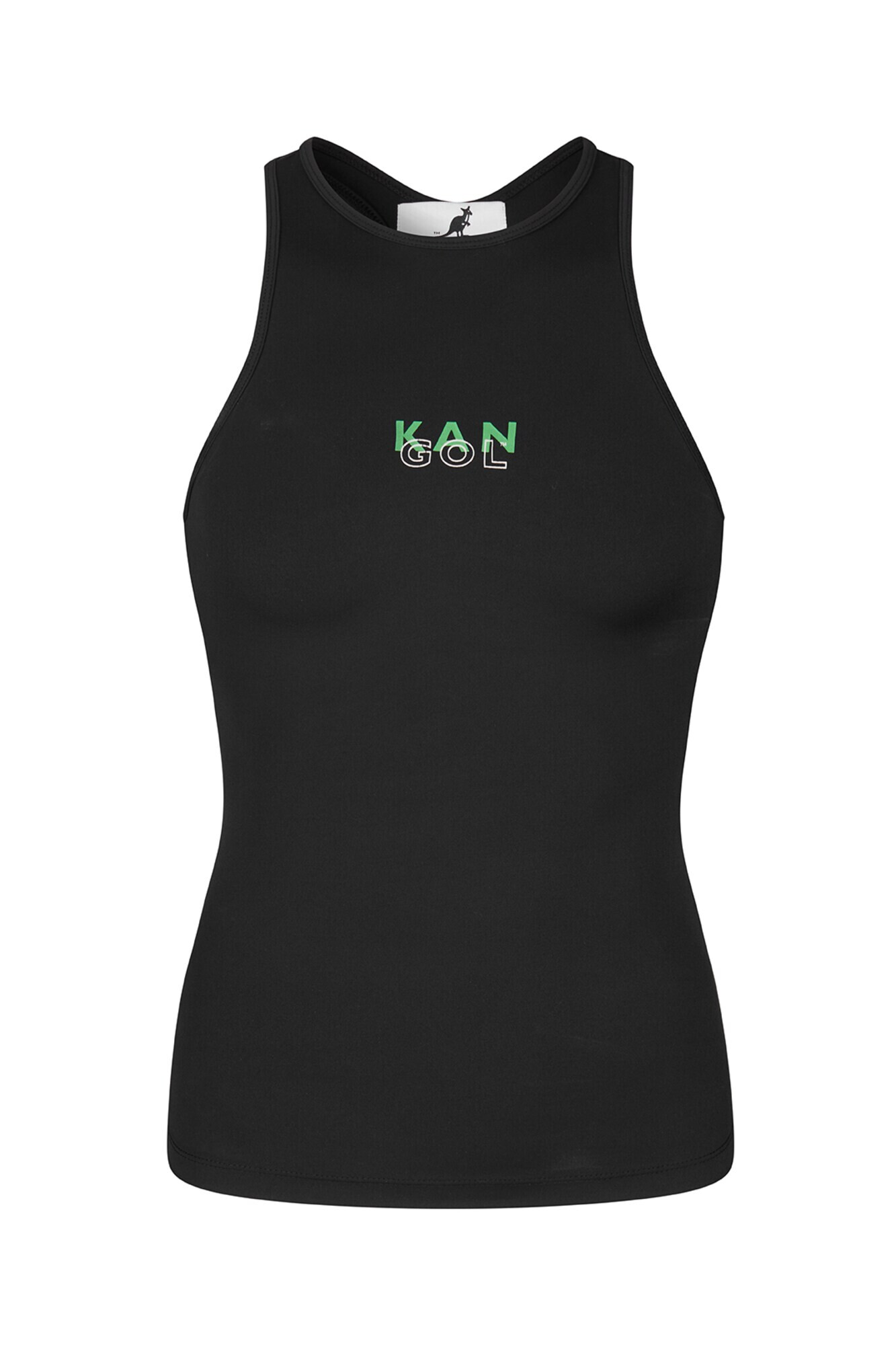 KANGOL Top 'Eve' verde / negru - Pled.ro