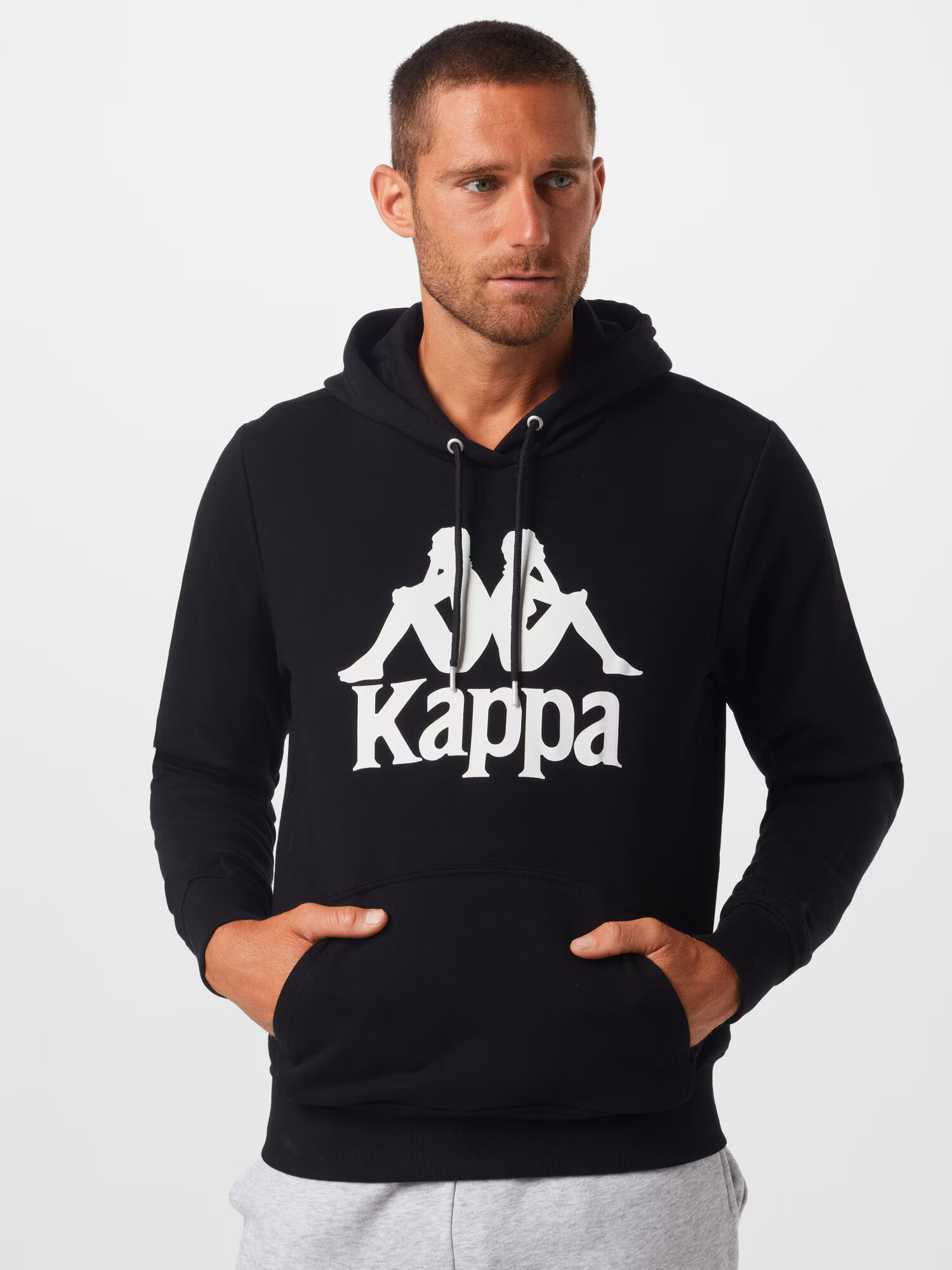 KAPPA Hanorac sport 'Taino' negru / alb - Pled.ro