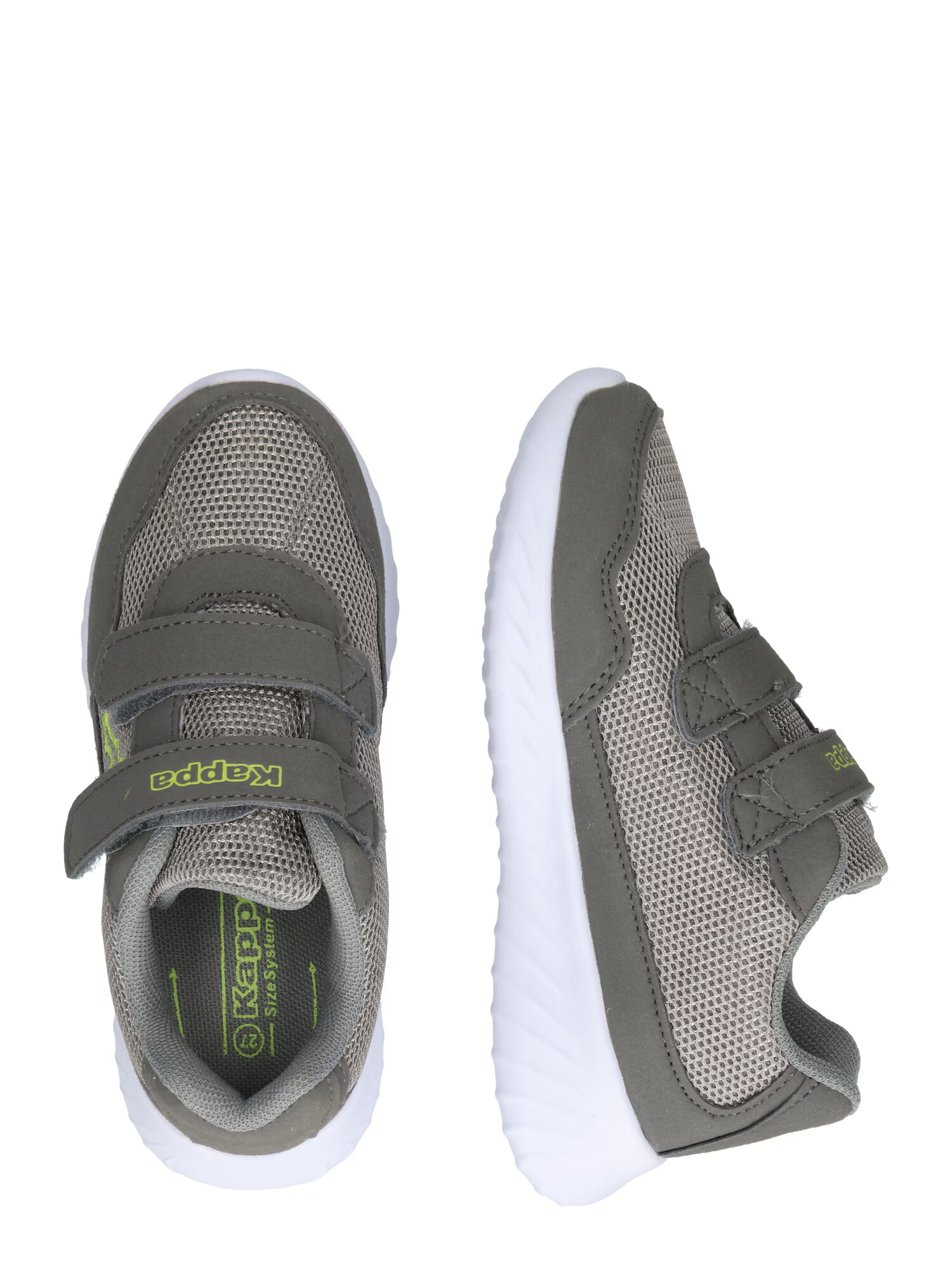 KAPPA Sneaker 'CRACKER II' gri taupe / gri piatră / verde limetă - Pled.ro