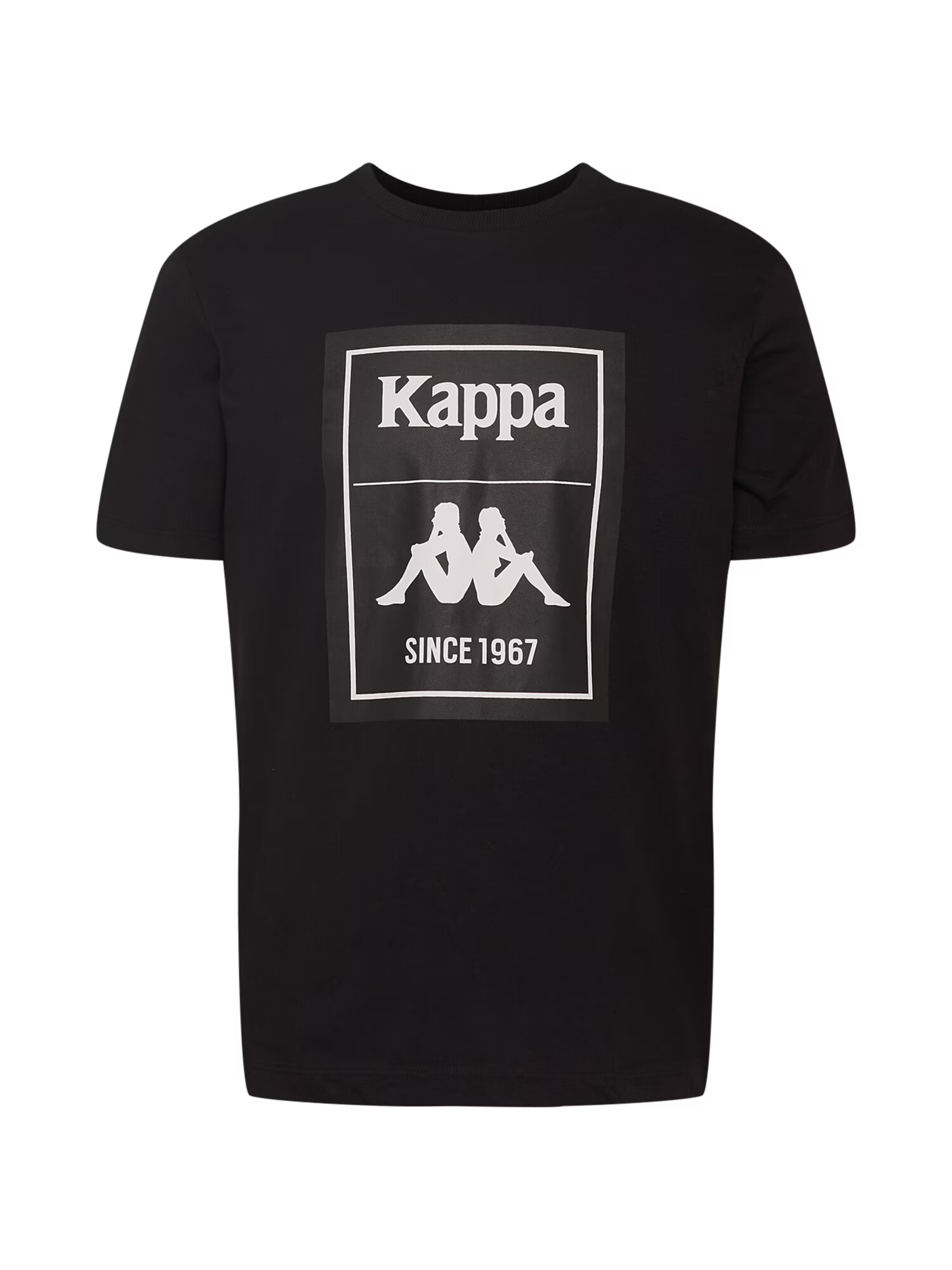 KAPPA Tricou 'LUIS' negru / alb - Pled.ro