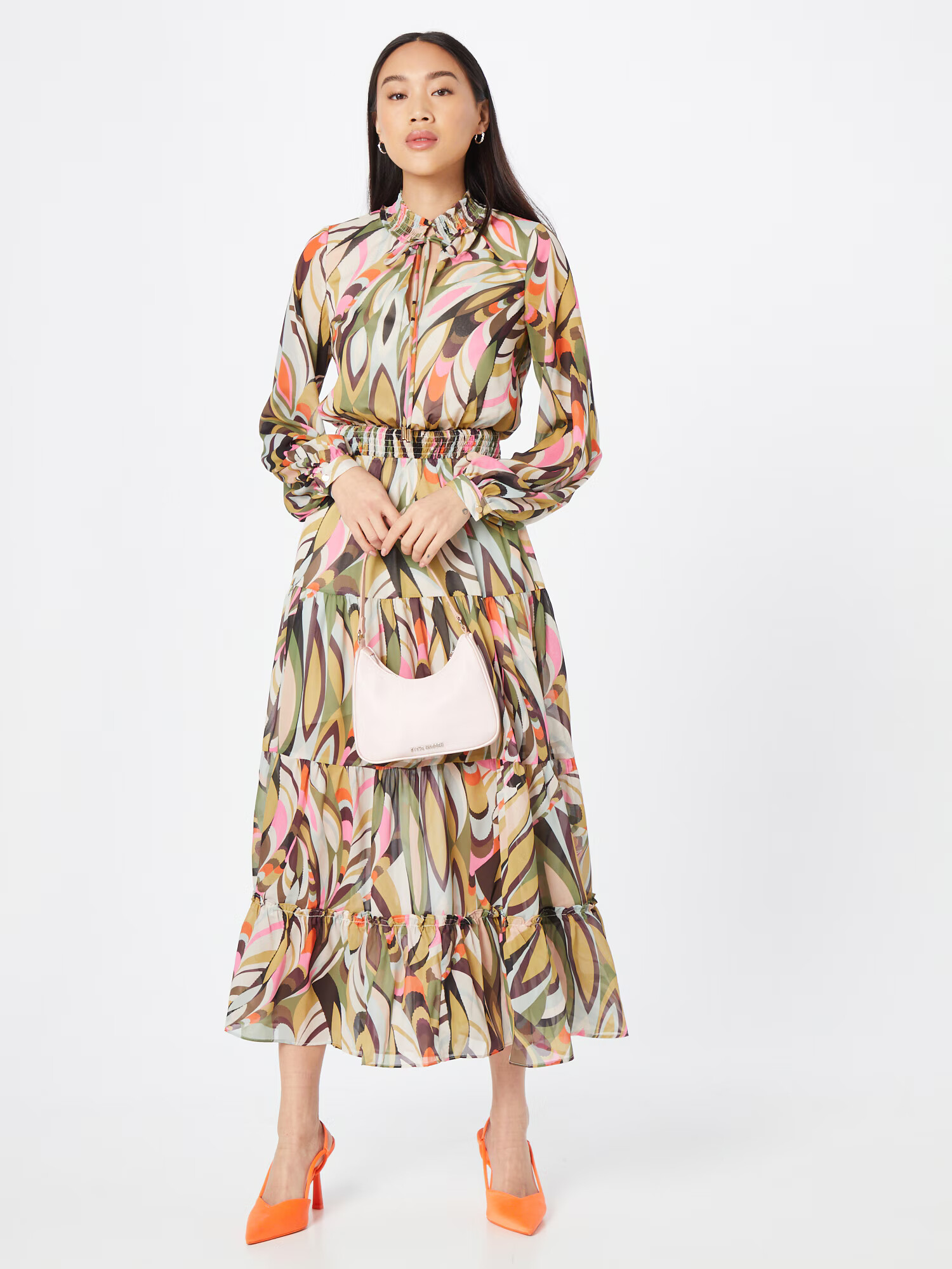 Karen Millen Rochie tip bluză 'Kaleidoscope' mai multe culori / corai - Pled.ro