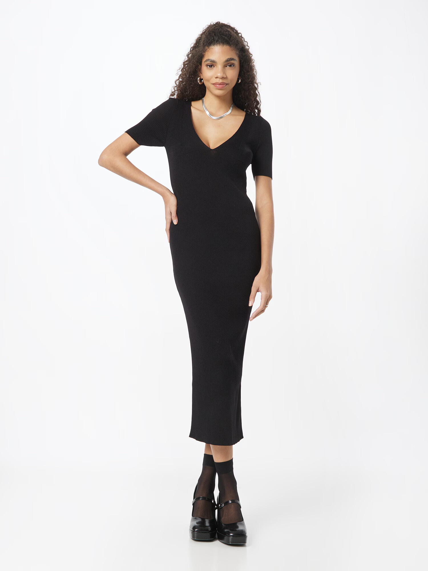 Karen Millen Rochie tricotat negru - Pled.ro