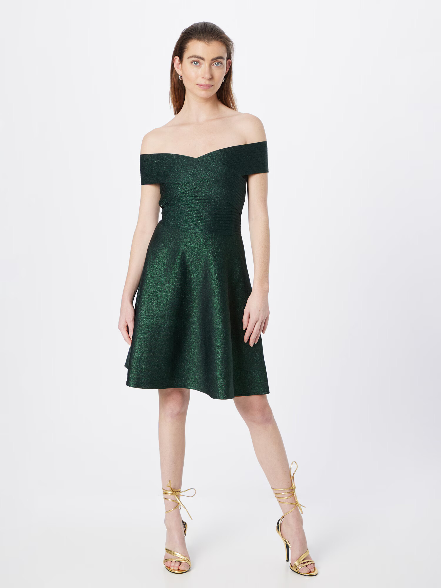 Karen Millen Rochie de cocktail verde pin - Pled.ro