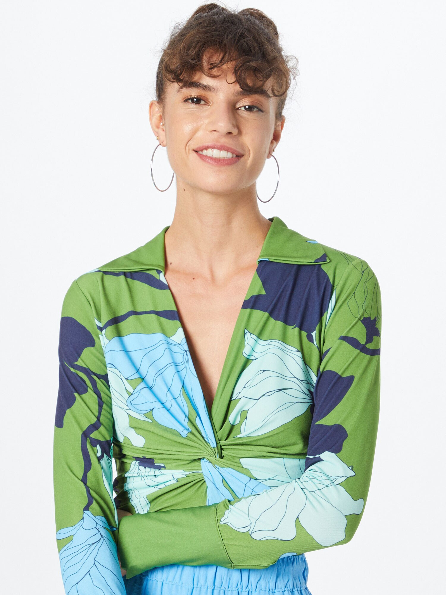 Karen Millen Tricou bleumarin / albastru deschis / verde mentă / verde măr - Pled.ro