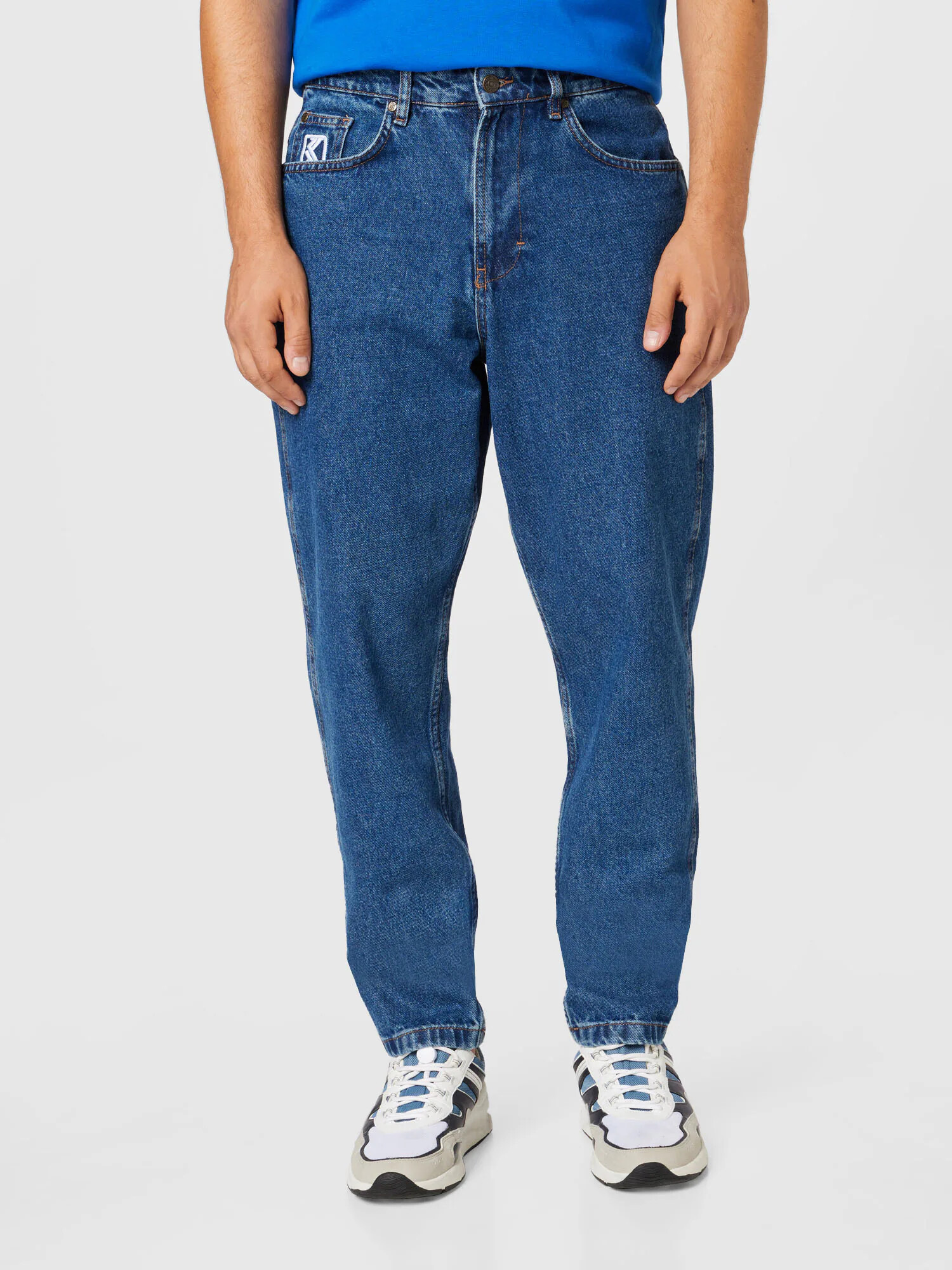 Karl Kani Jeans albastru denim / alb - Pled.ro