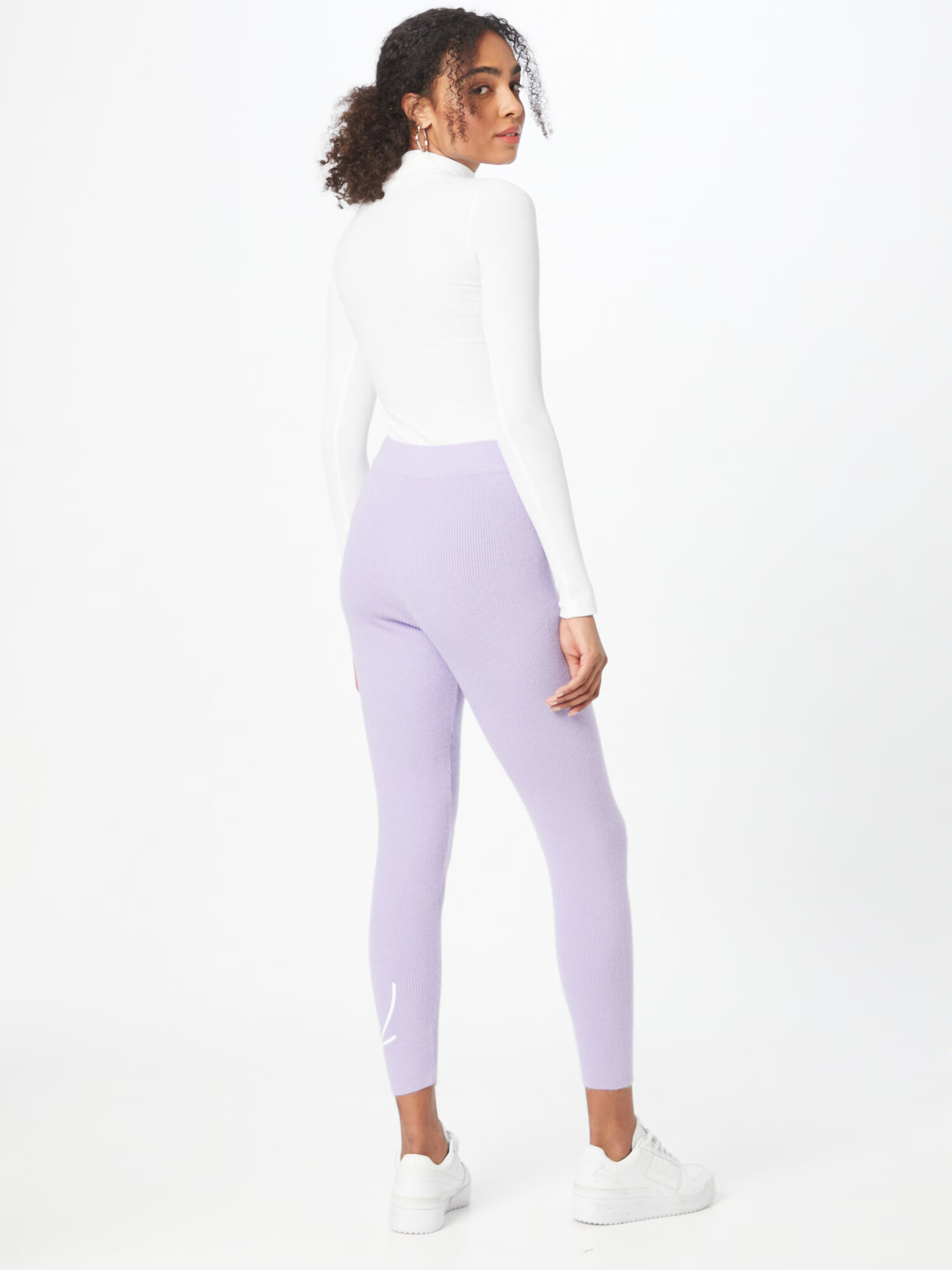 Karl Kani Leggings mov pastel / alb - Pled.ro