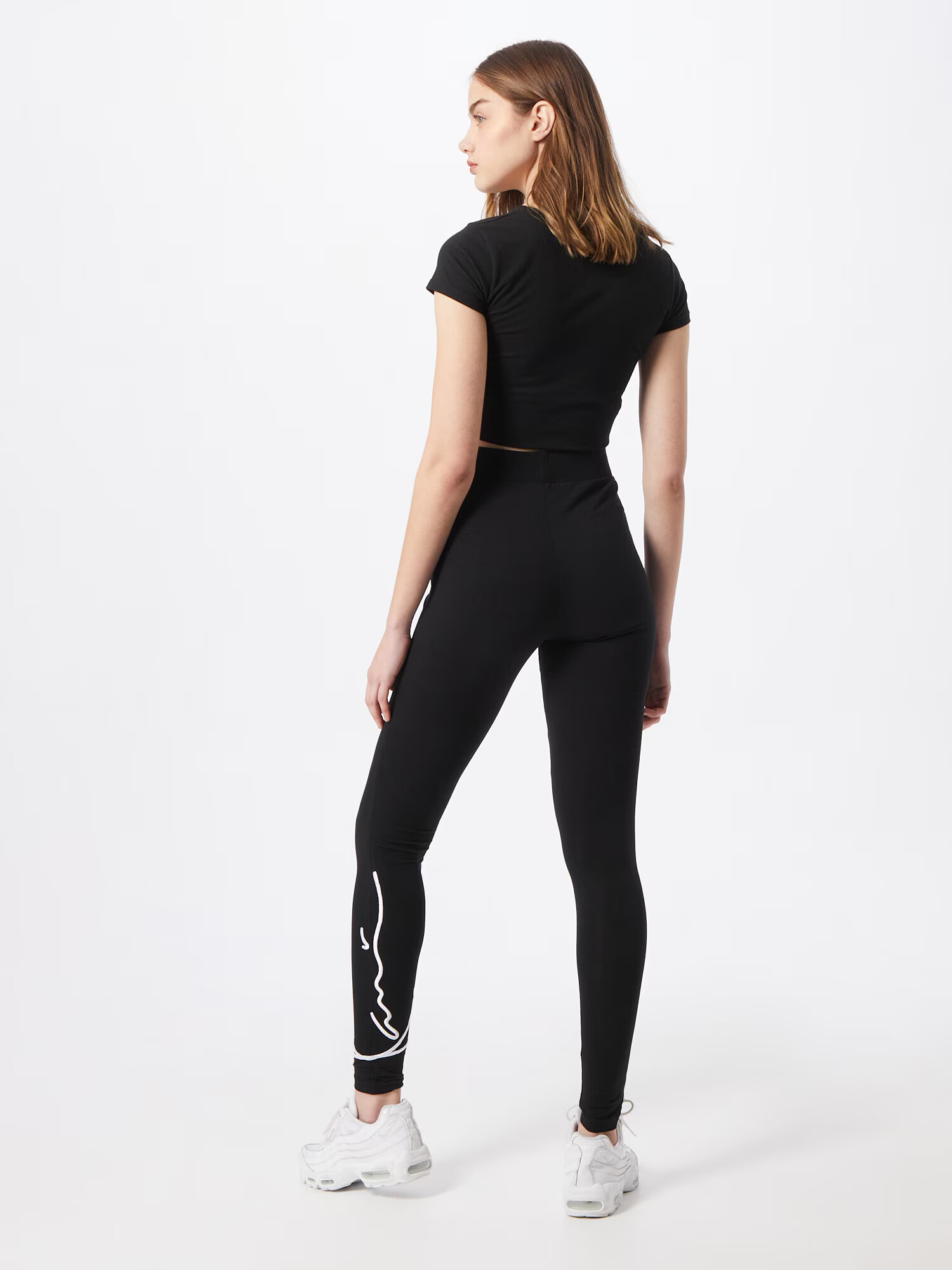 Karl Kani Leggings 'Signature' negru / alb - Pled.ro