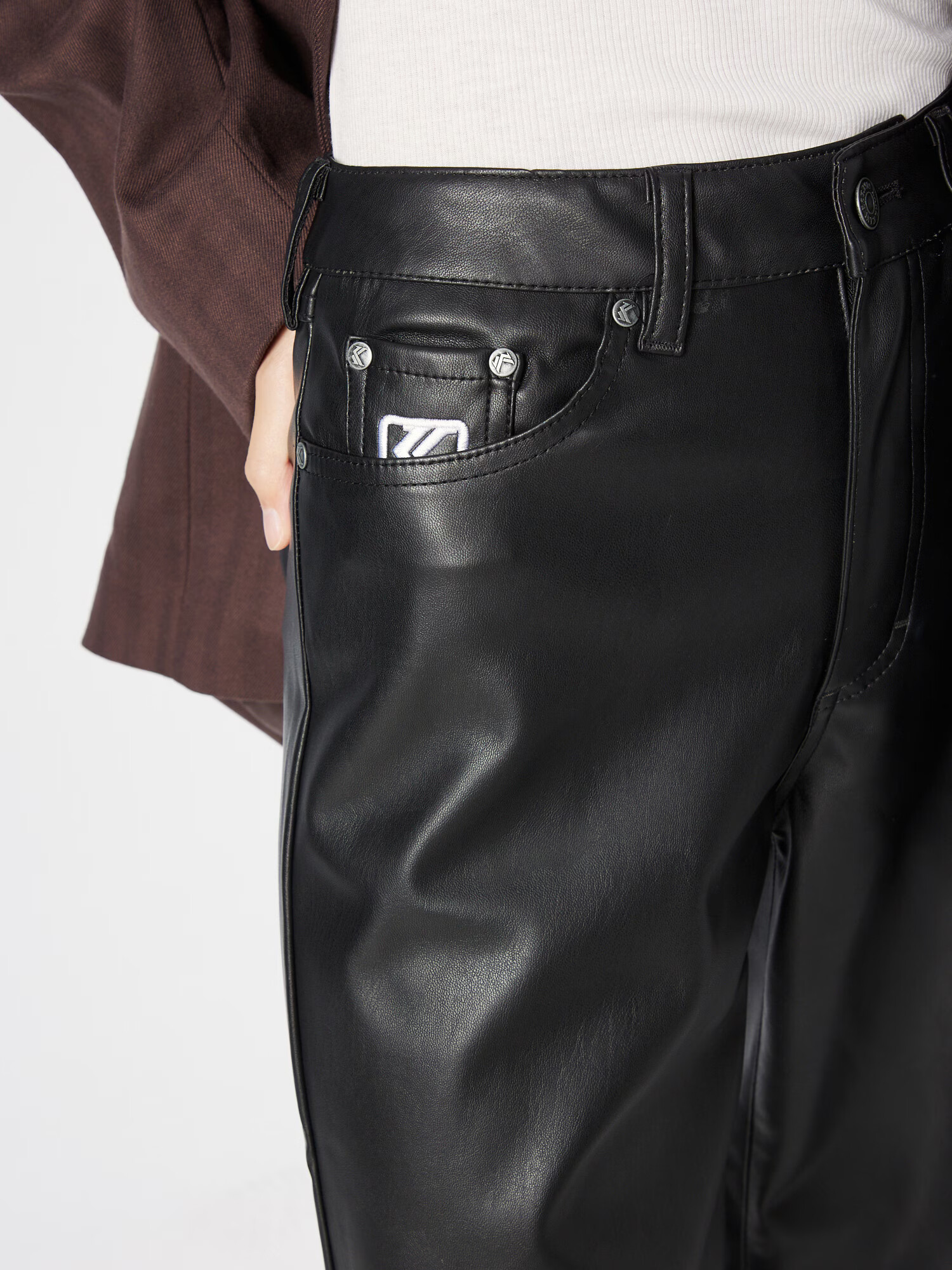 Karl Kani Pantaloni negru / alb - Pled.ro