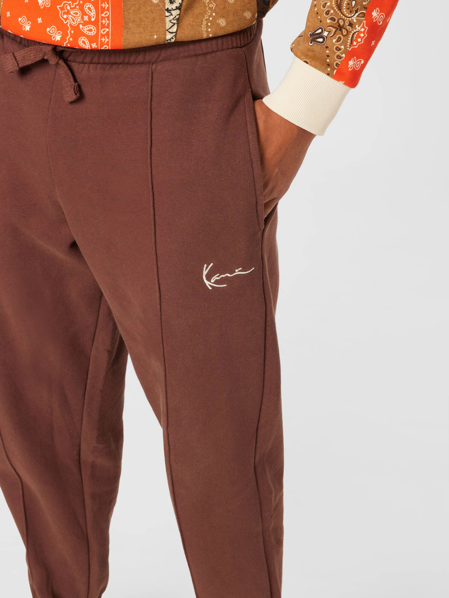 Karl Kani Pantaloni sport bej / maro - Pled.ro