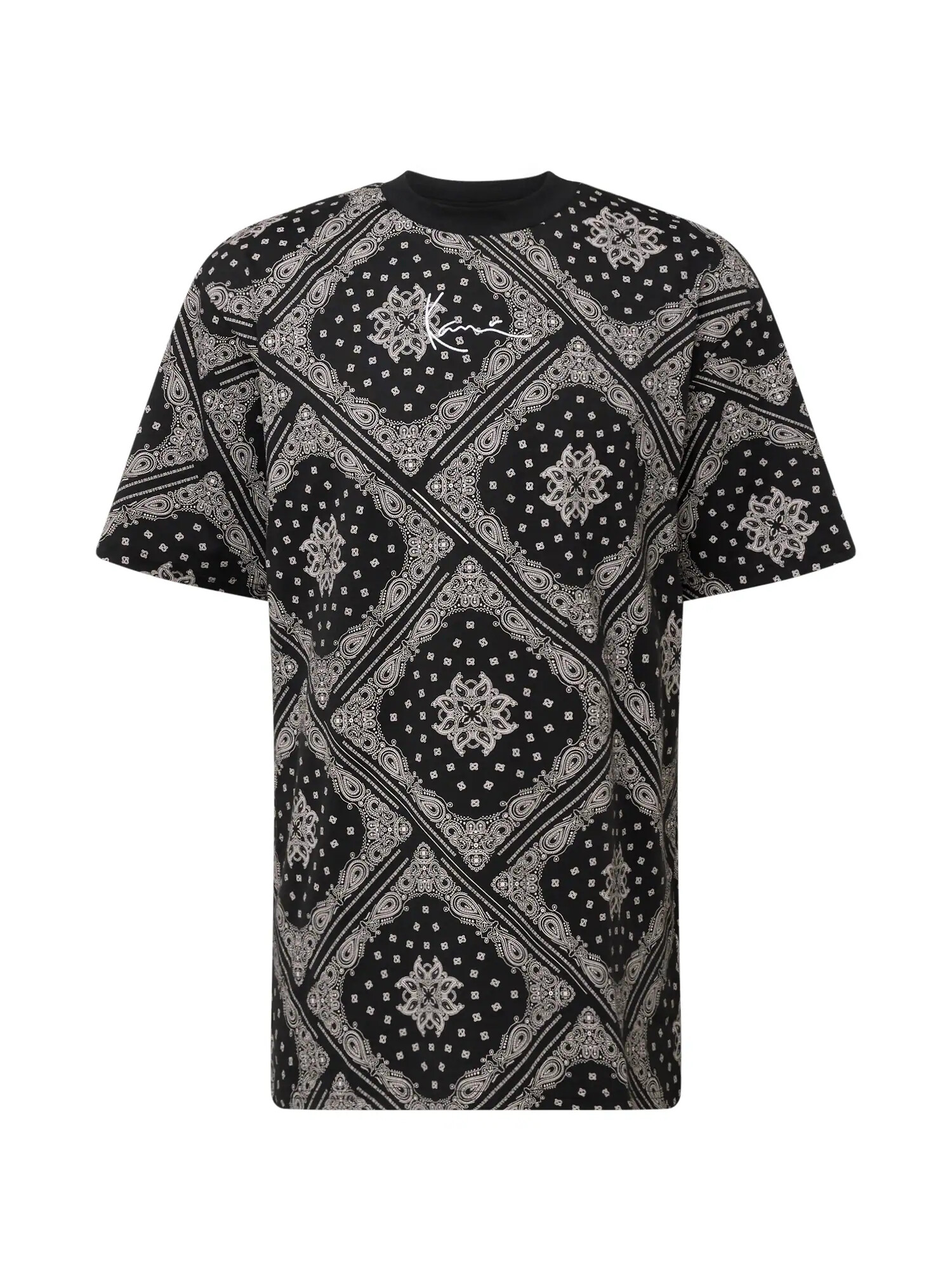 Karl Kani Tricou gri / negru / alb - Pled.ro