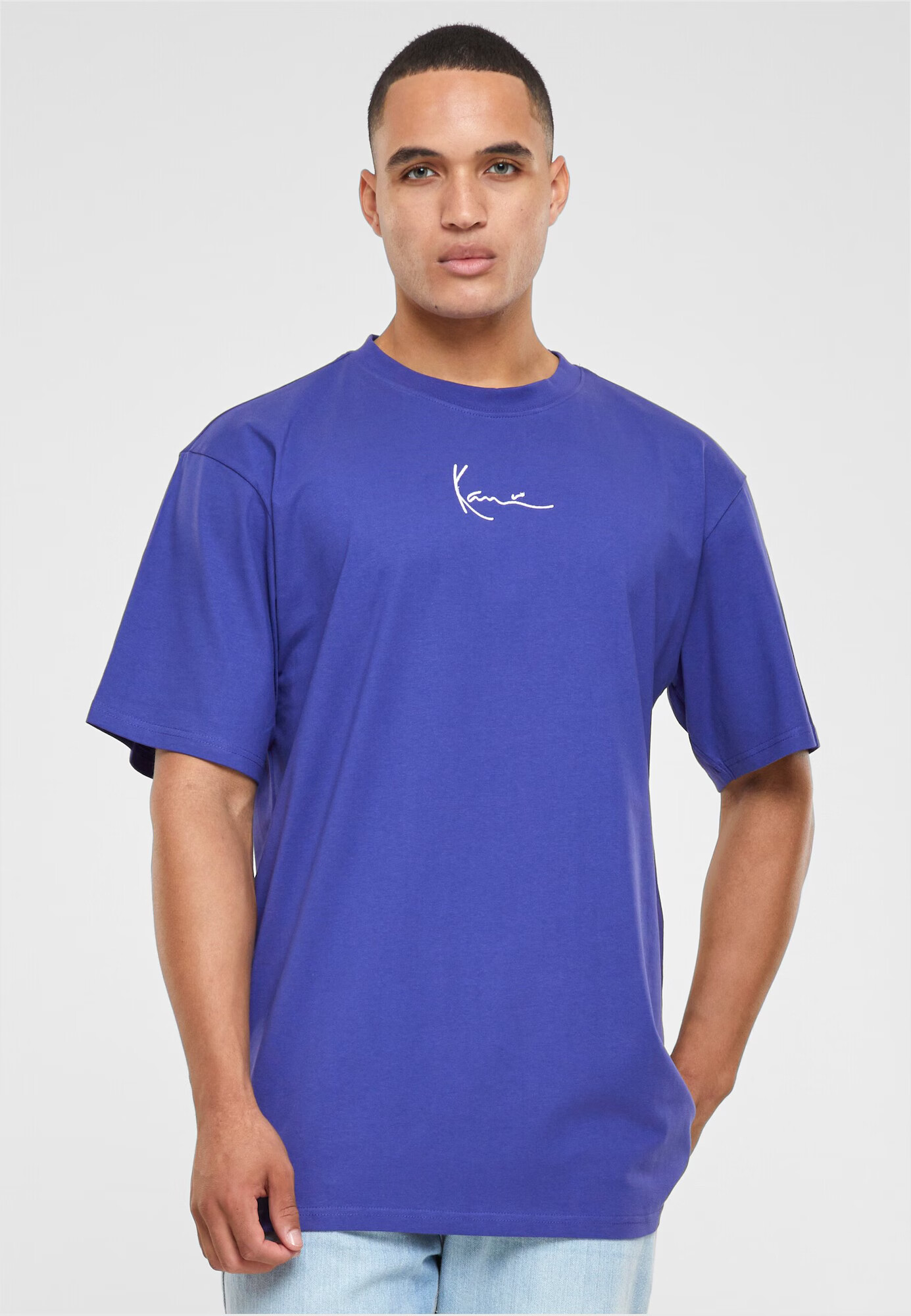 Karl Kani Tricou 'KM-TE011-092-010' albastru cobalt / alb - Pled.ro