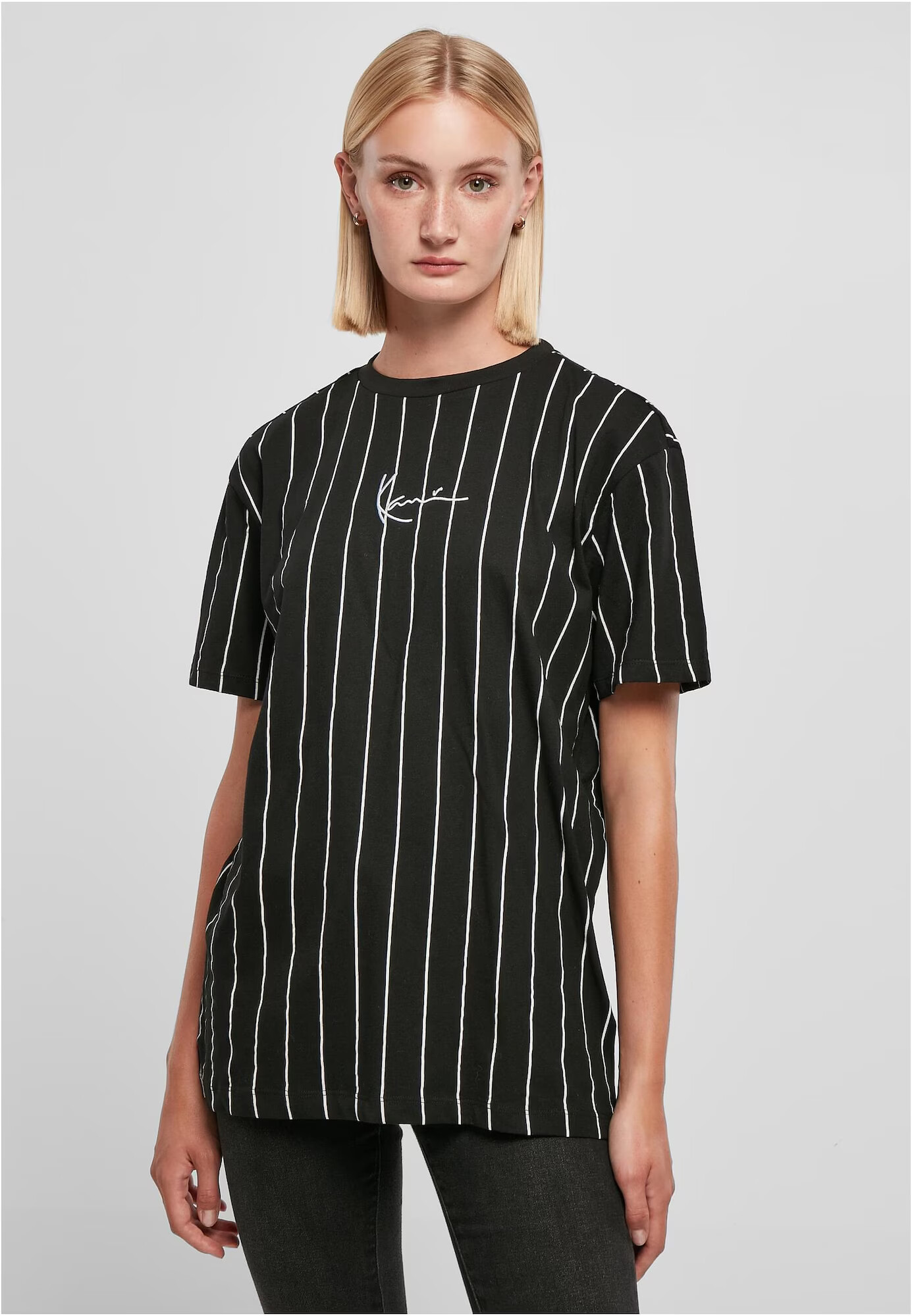 Karl Kani Tricou negru / alb - Pled.ro