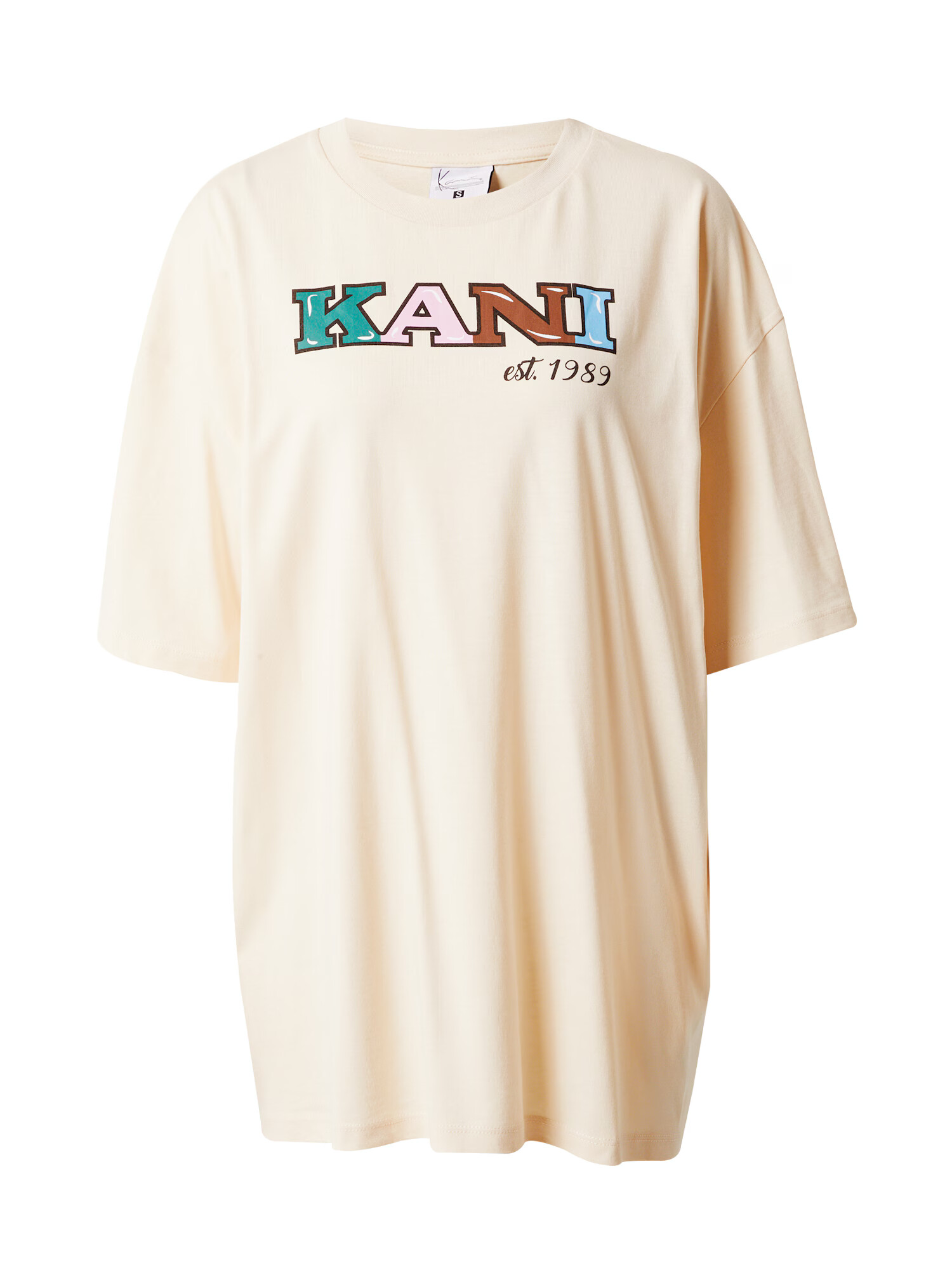 Karl Kani Tricou supradimensional bej deschis / albastru deschis / maro / verde smarald - Pled.ro