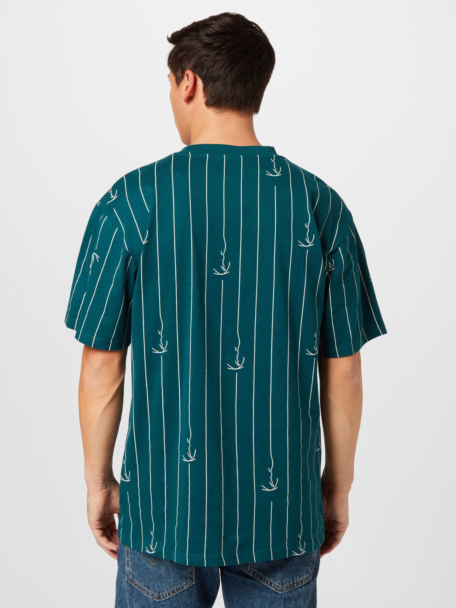 Karl Kani Tricou verde / alb - Pled.ro