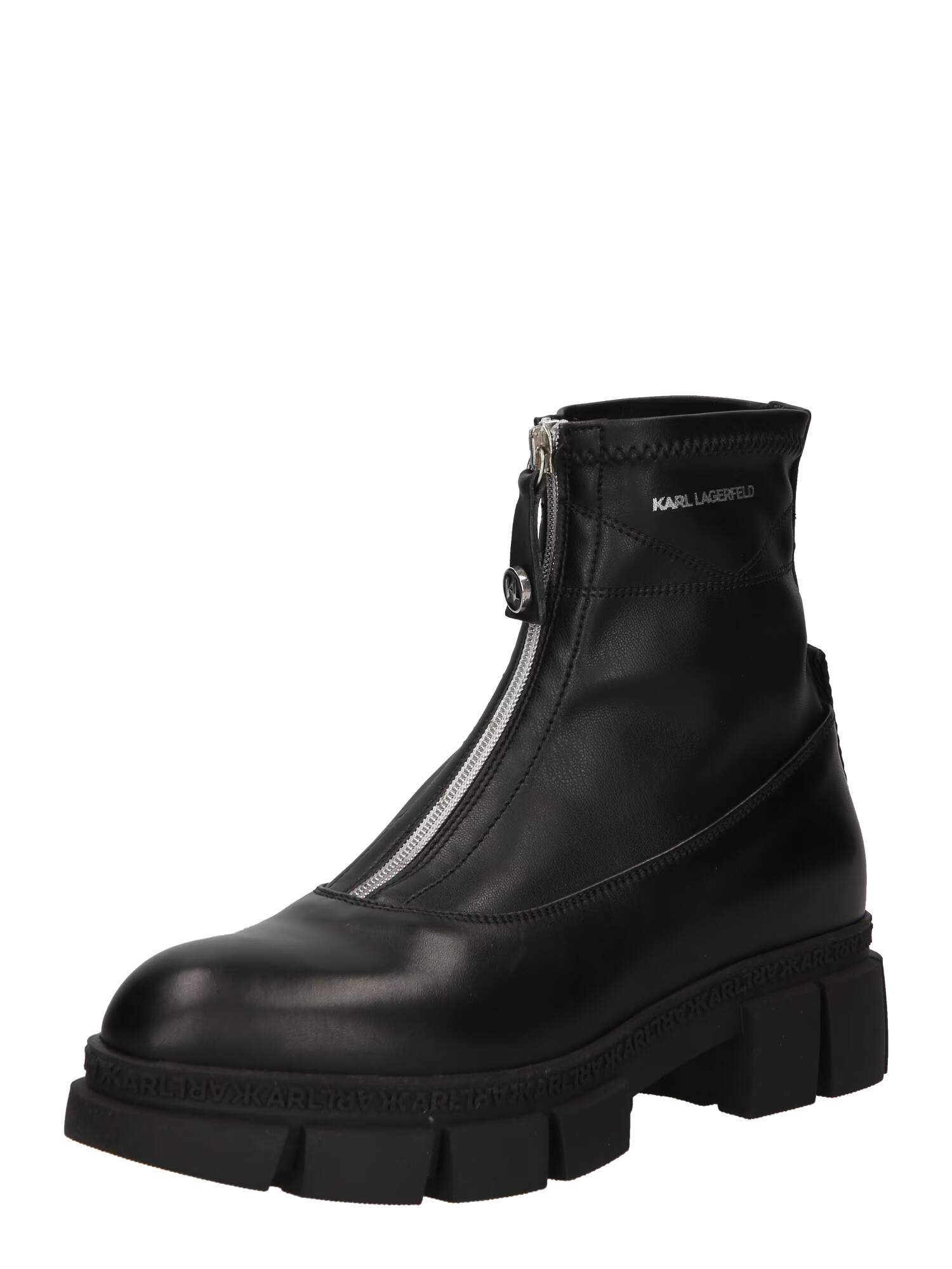 Karl Lagerfeld Botine 'ARIA' negru / argintiu - Pled.ro