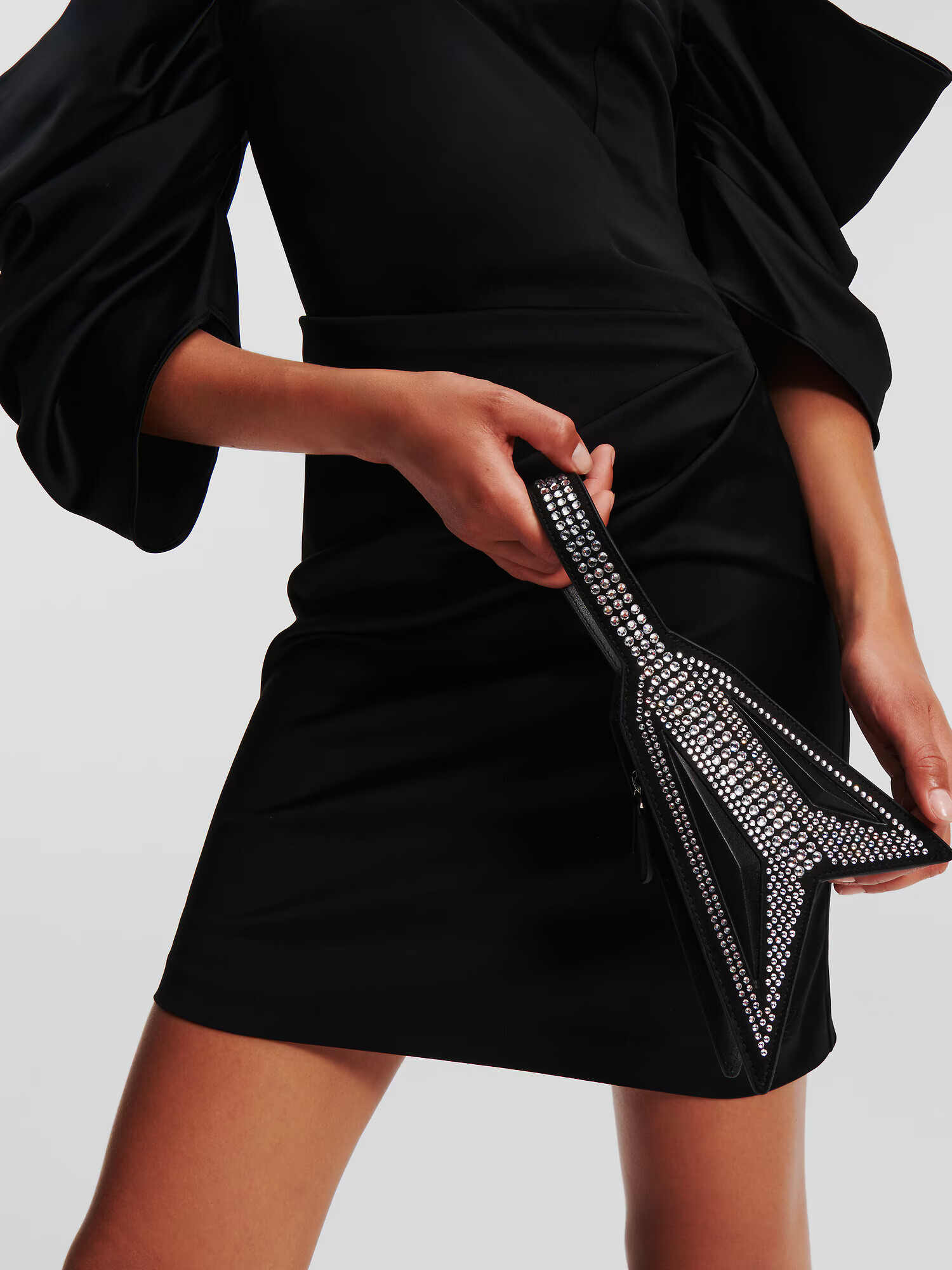 Karl Lagerfeld Clutch ' Guitar ' negru / argintiu - Pled.ro