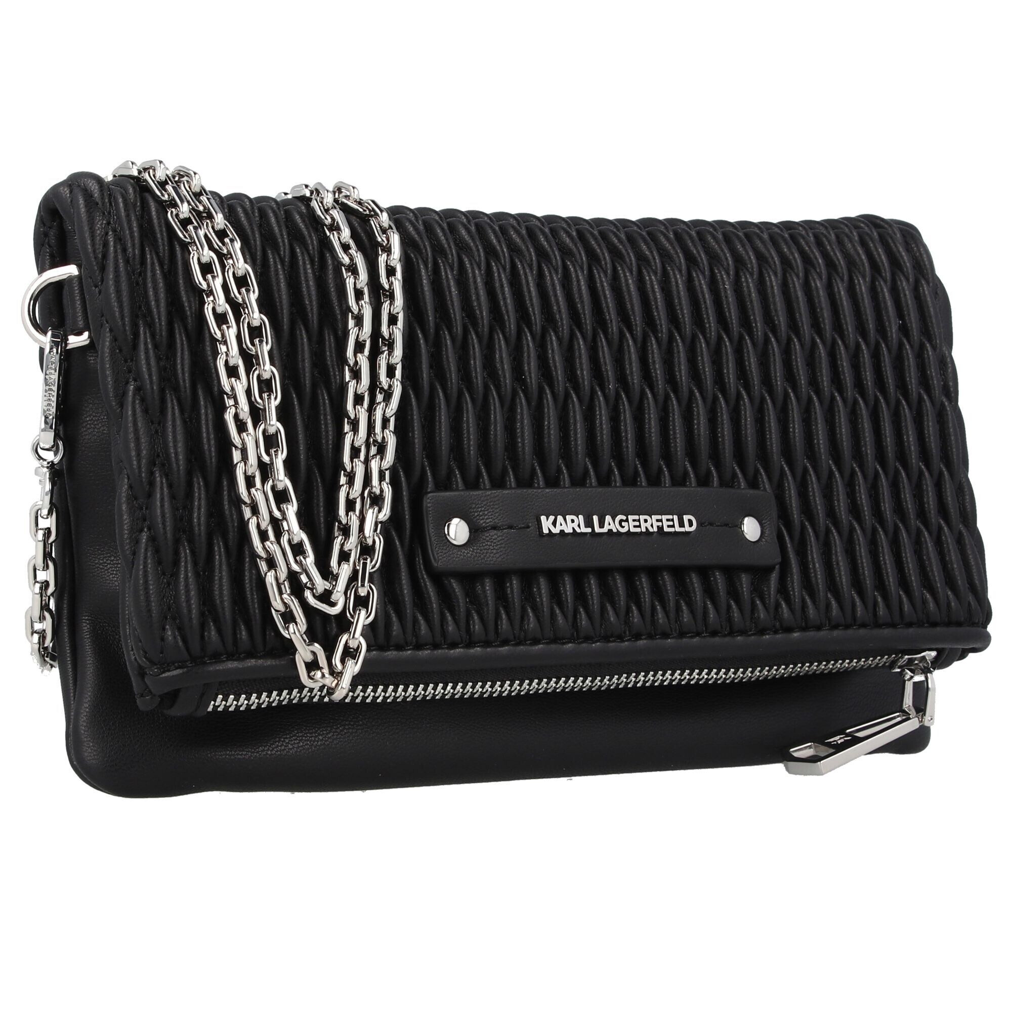 Karl Lagerfeld Clutch 'Kushion' negru / argintiu - Pled.ro