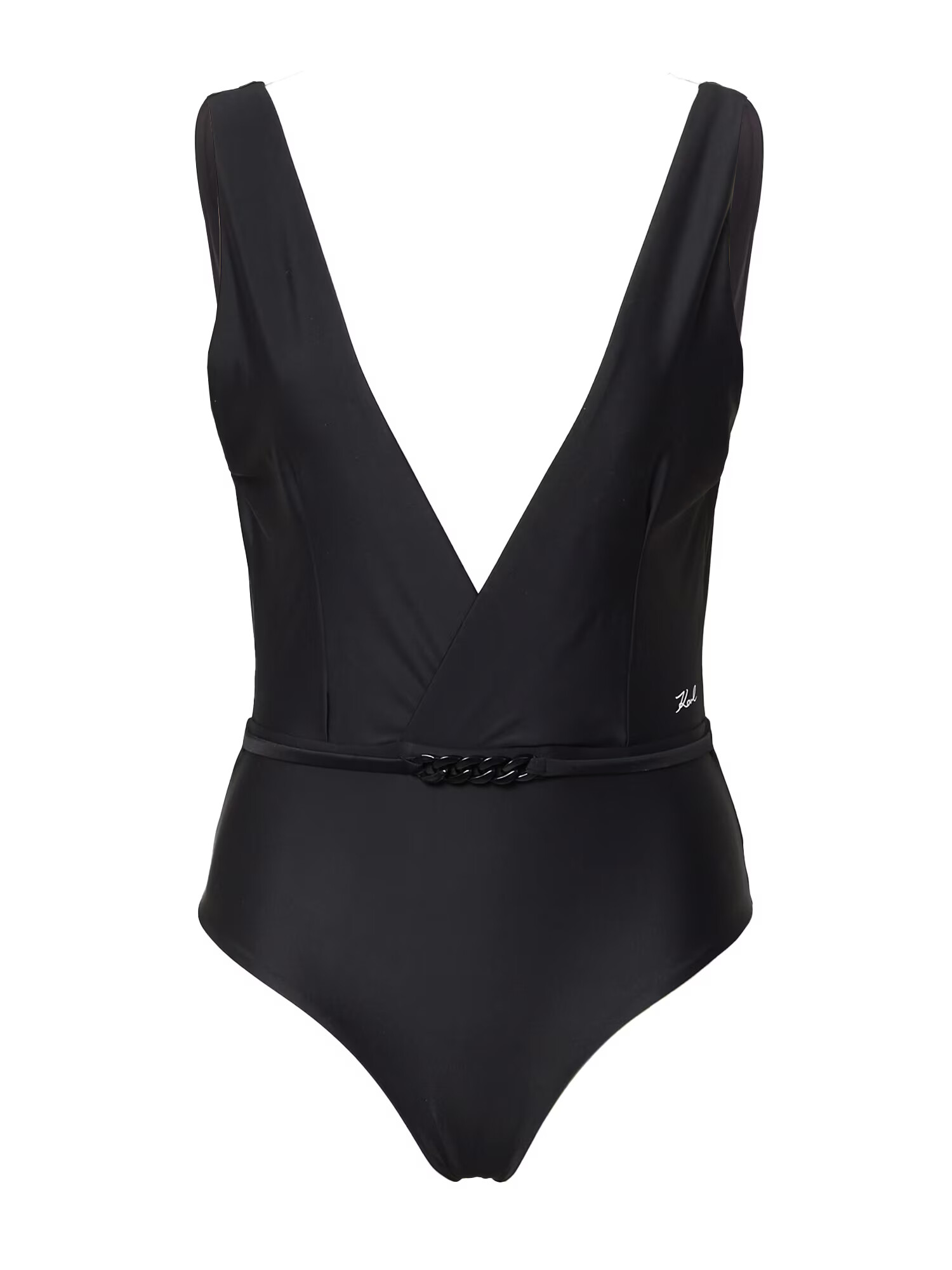 Karl Lagerfeld Costum de baie întreg negru / alb - Pled.ro