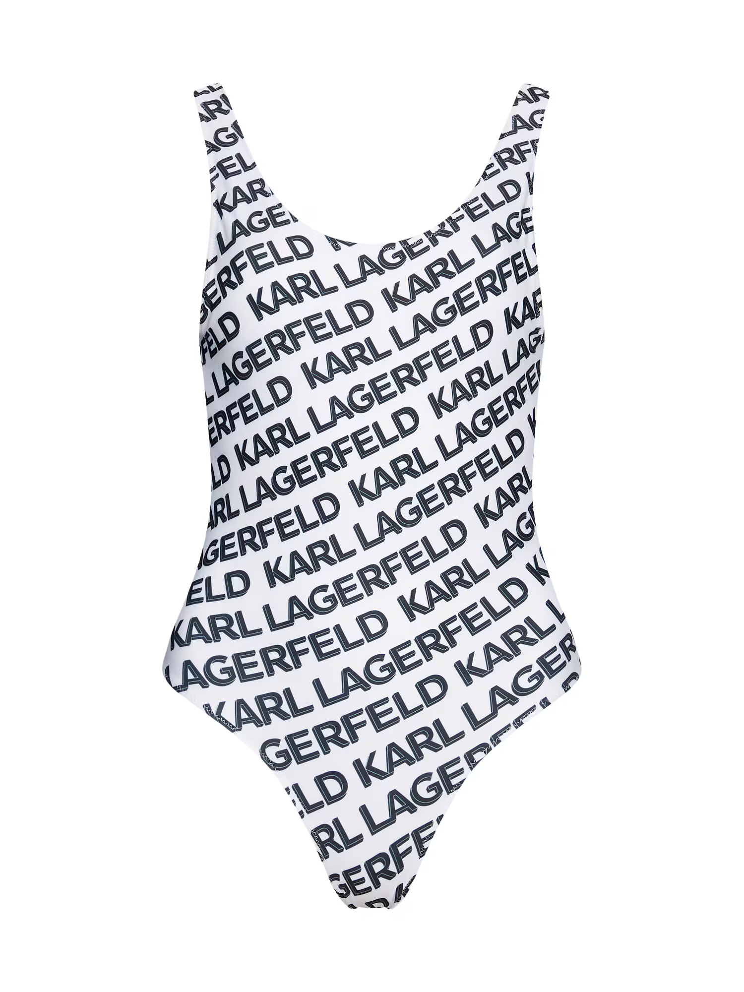 Karl Lagerfeld Costum de baie întreg negru / alb - Pled.ro