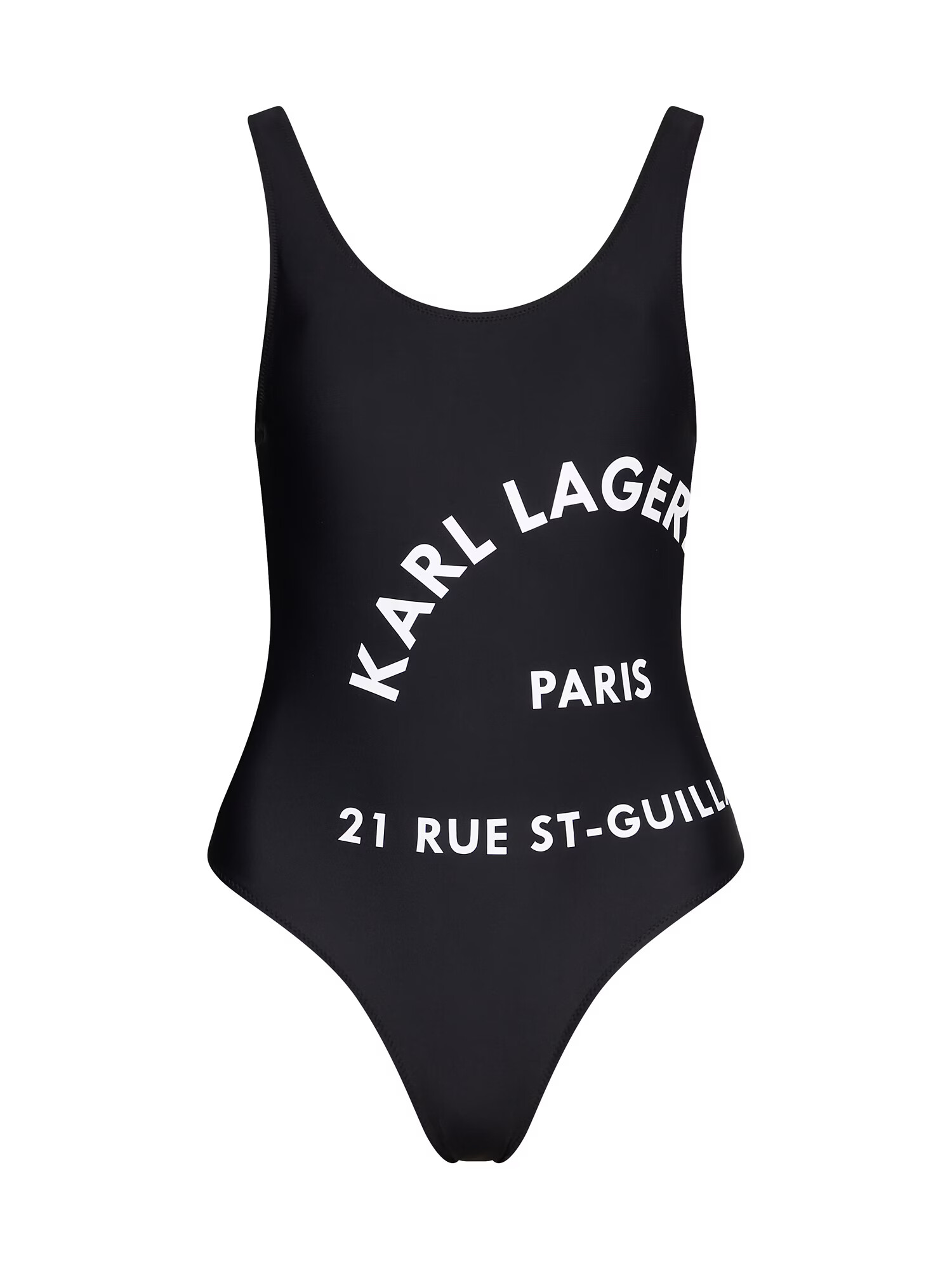 Karl Lagerfeld Costum de baie întreg negru / alb - Pled.ro