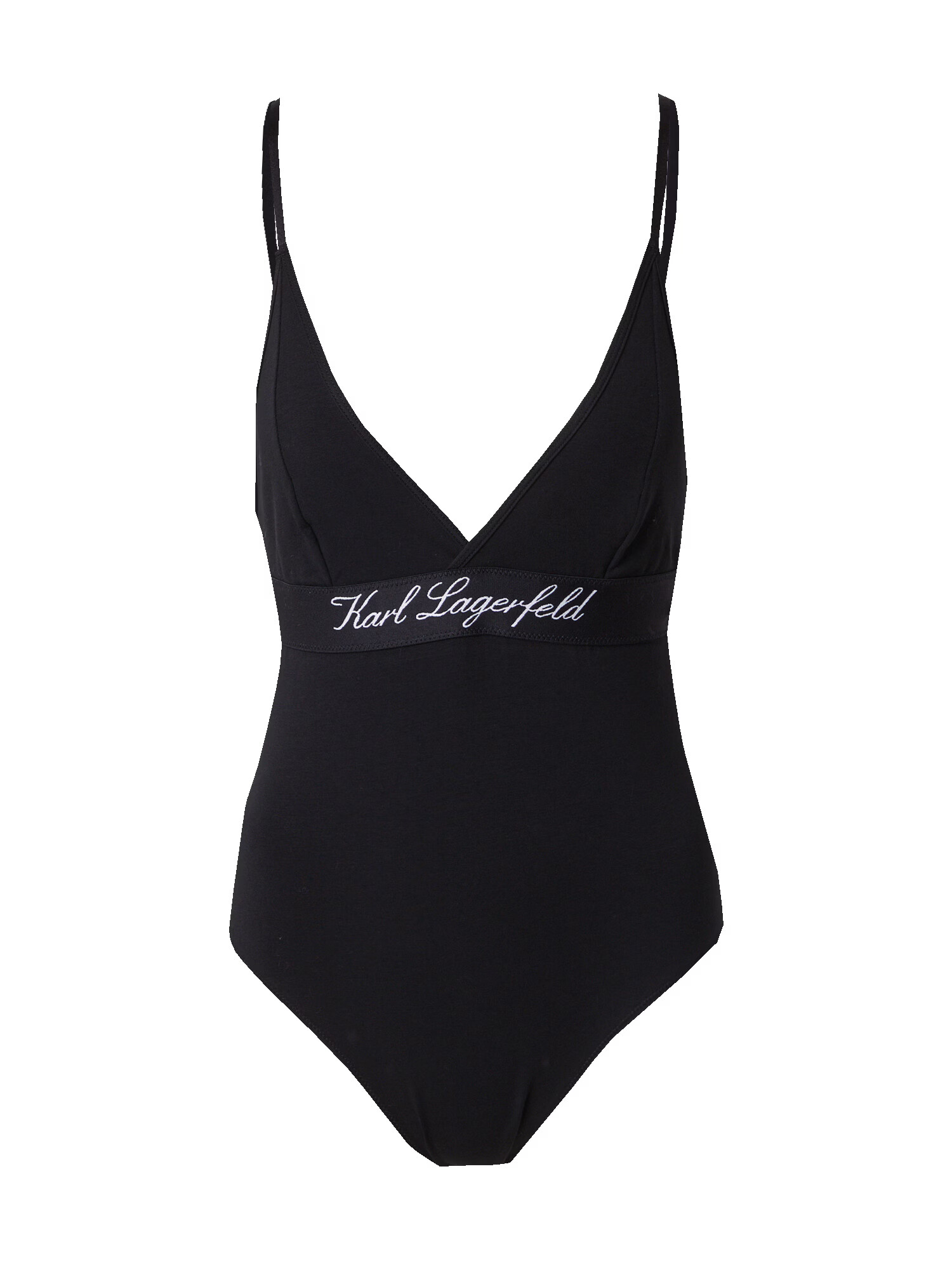 Karl Lagerfeld Costum de baie întreg negru / alb - Pled.ro