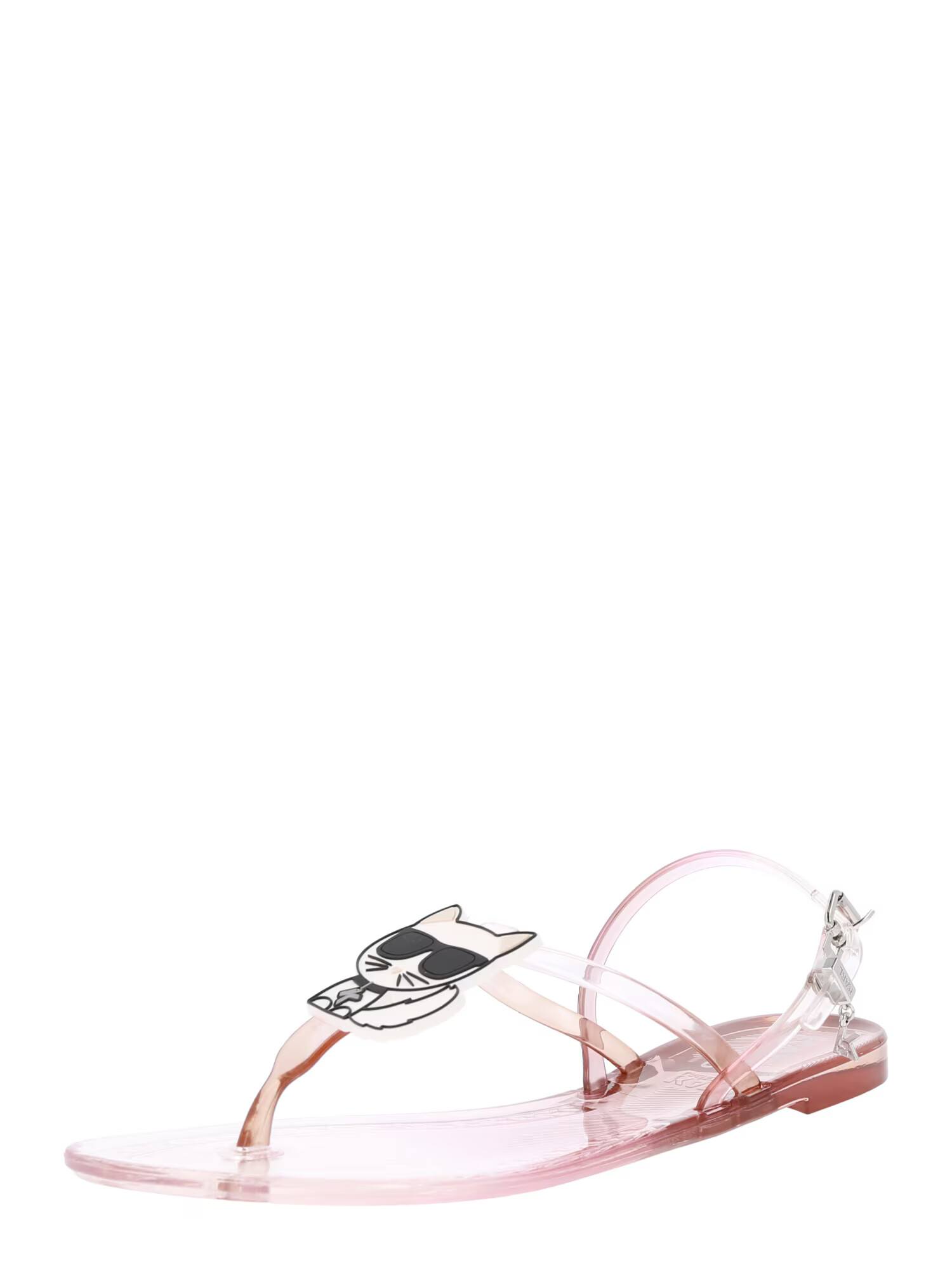 Karl Lagerfeld Flip-flops 'JELLY' roz deschis / negru / alb - Pled.ro