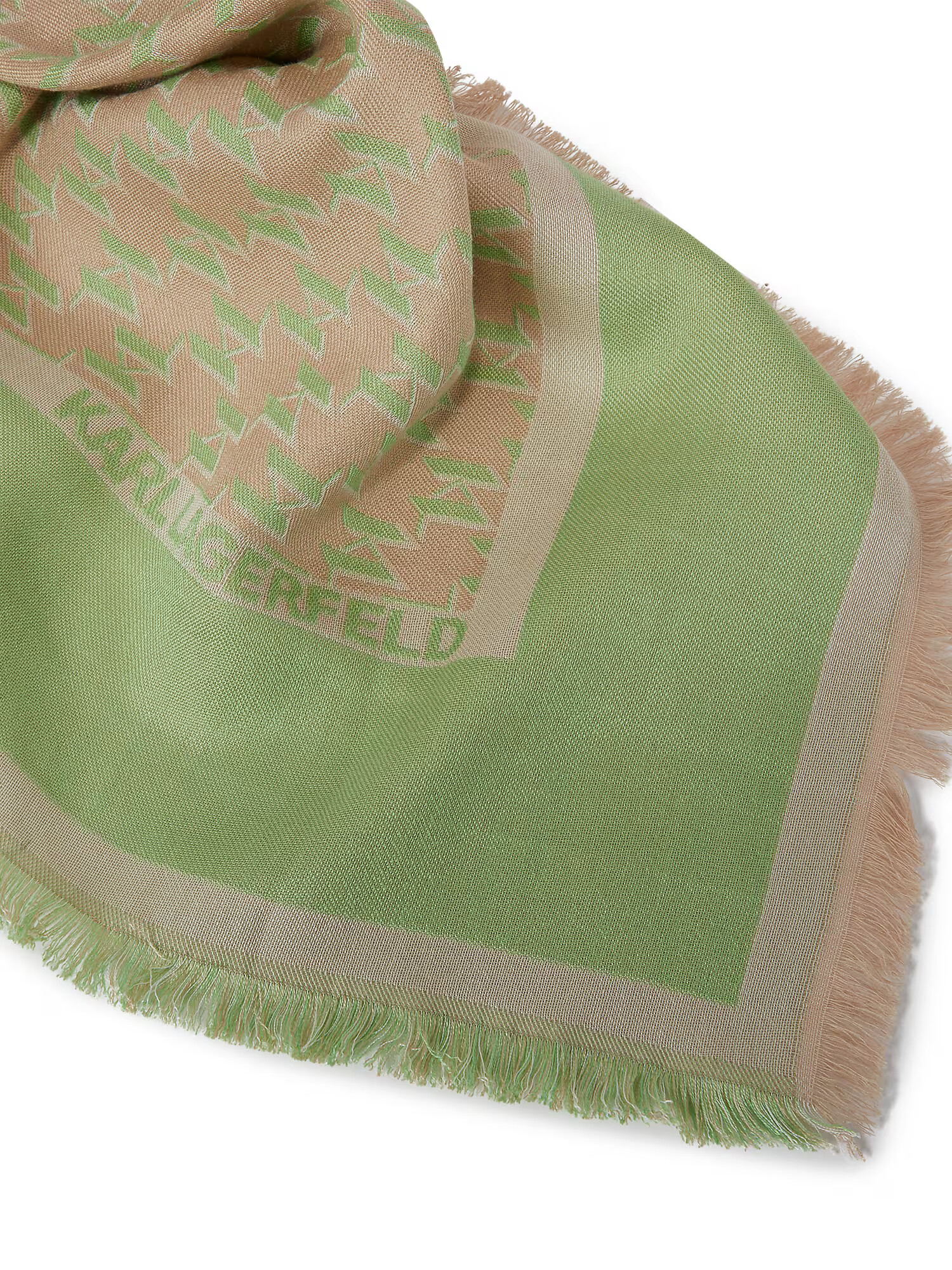 Karl Lagerfeld Fular bej / maro / verde - Pled.ro